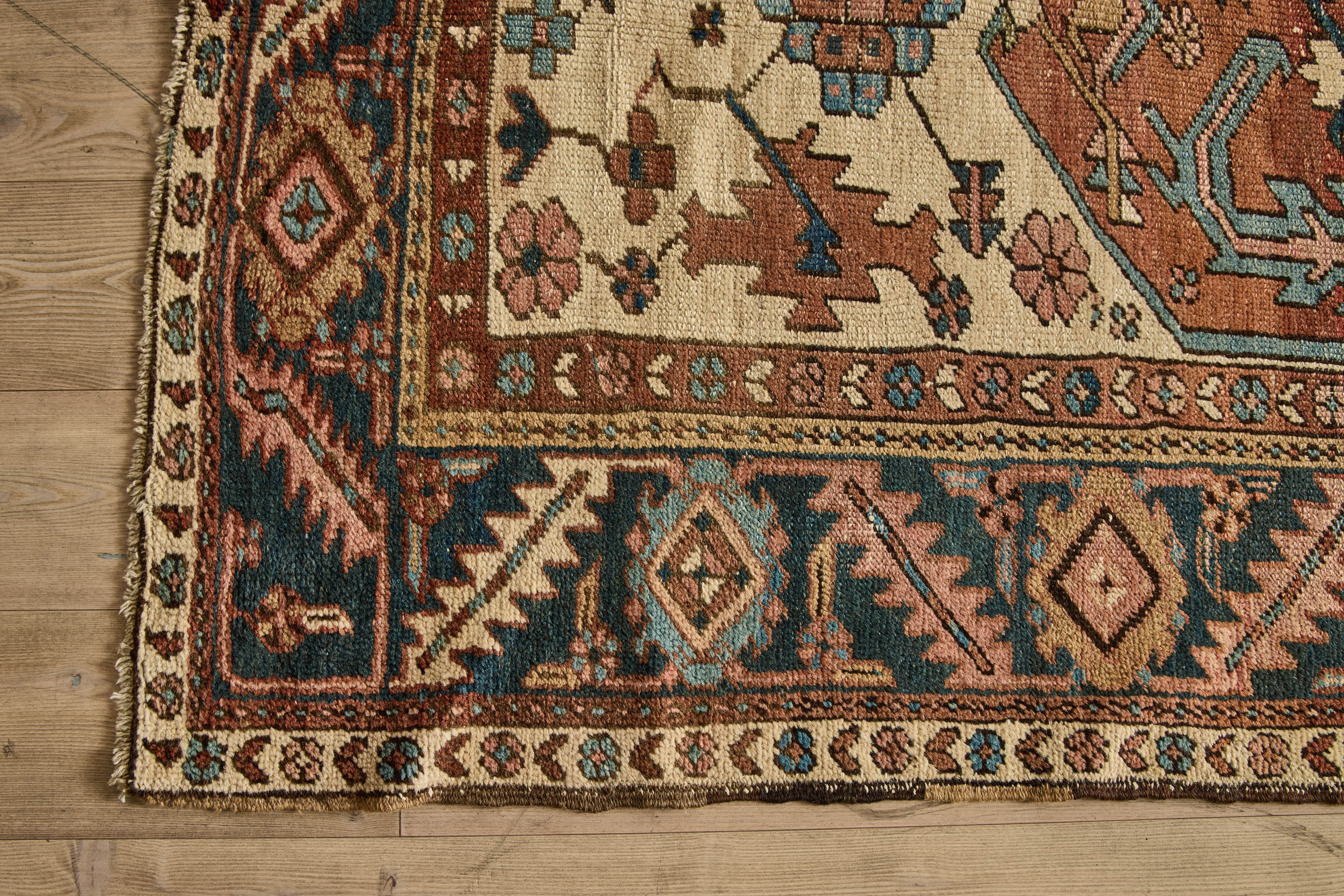 Blush & Blue Serapi Rug 9’ x 12’ 1”