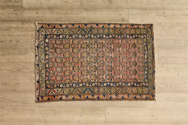 Blush Boteh Throw Rug 3’4 X 4’10
