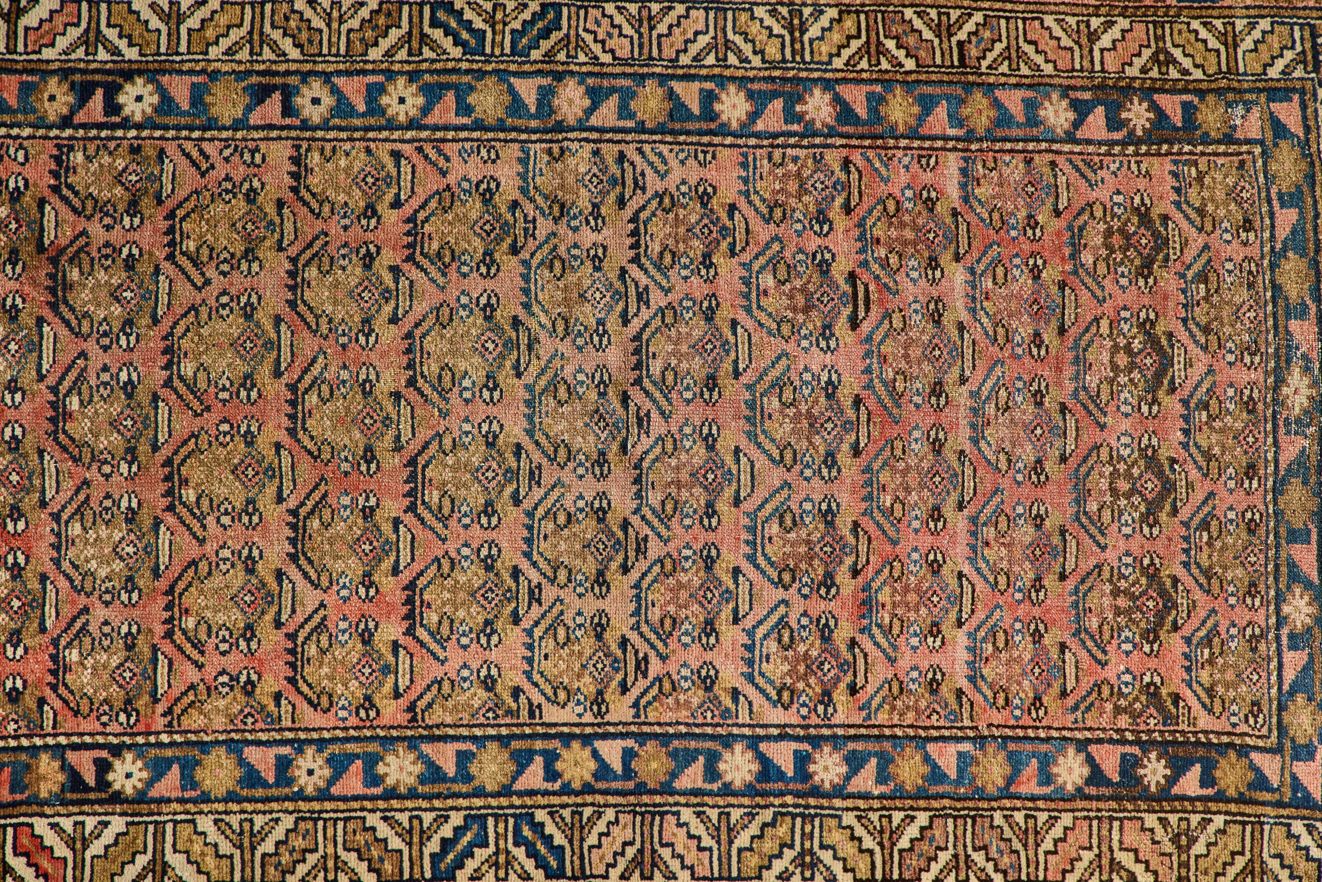 Blush Boteh Throw Rug 3’4 X 4’10