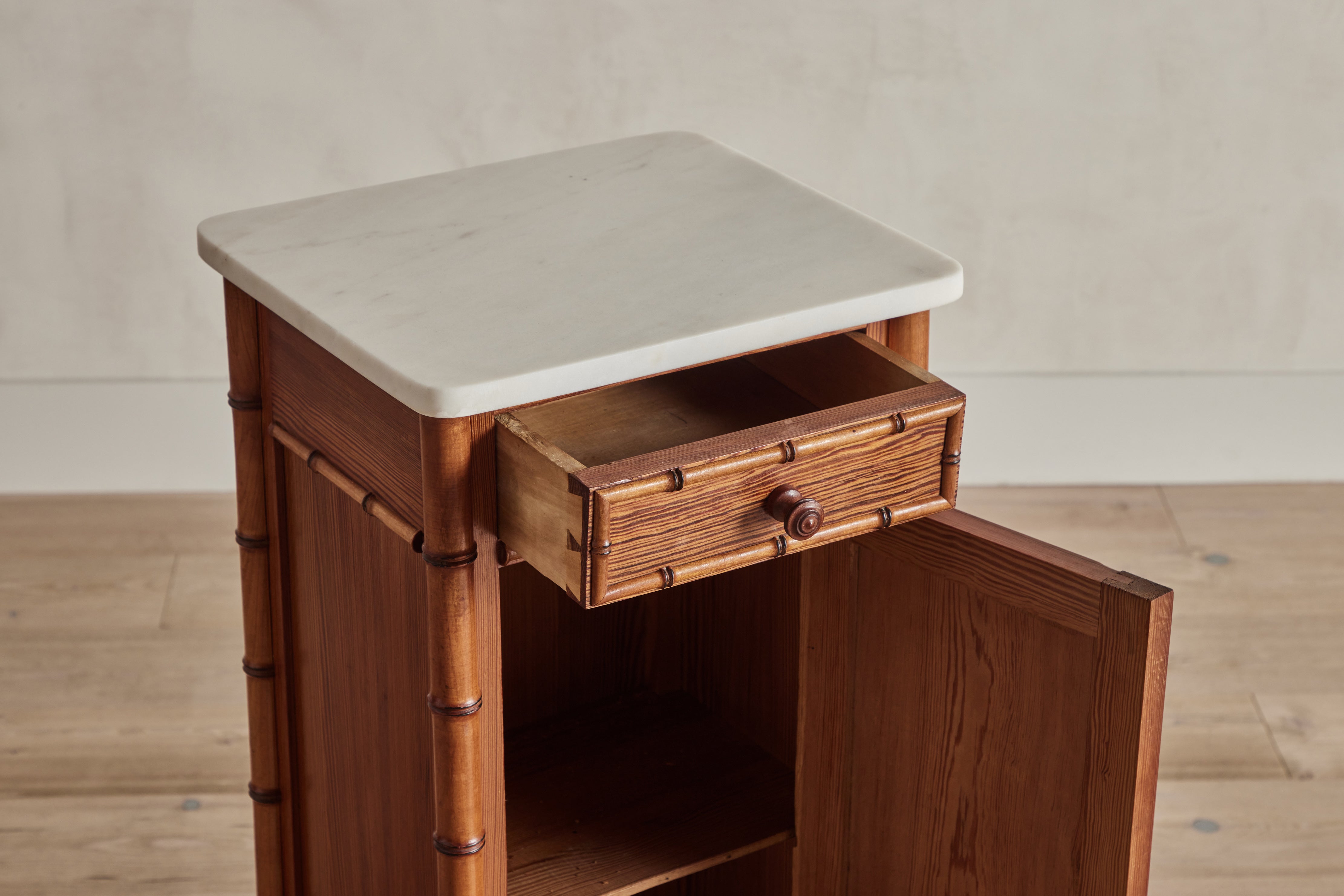Faux Bamboo Nightstand