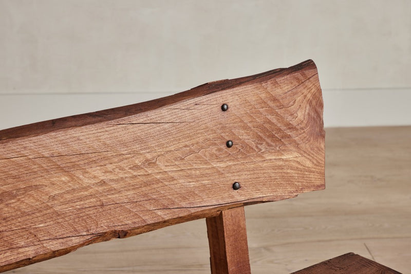 Brutalist Wood Bench