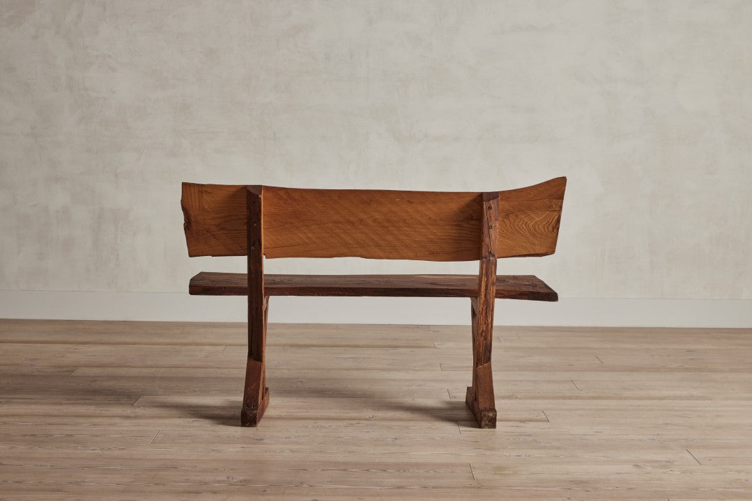 Brutalist Wood Bench