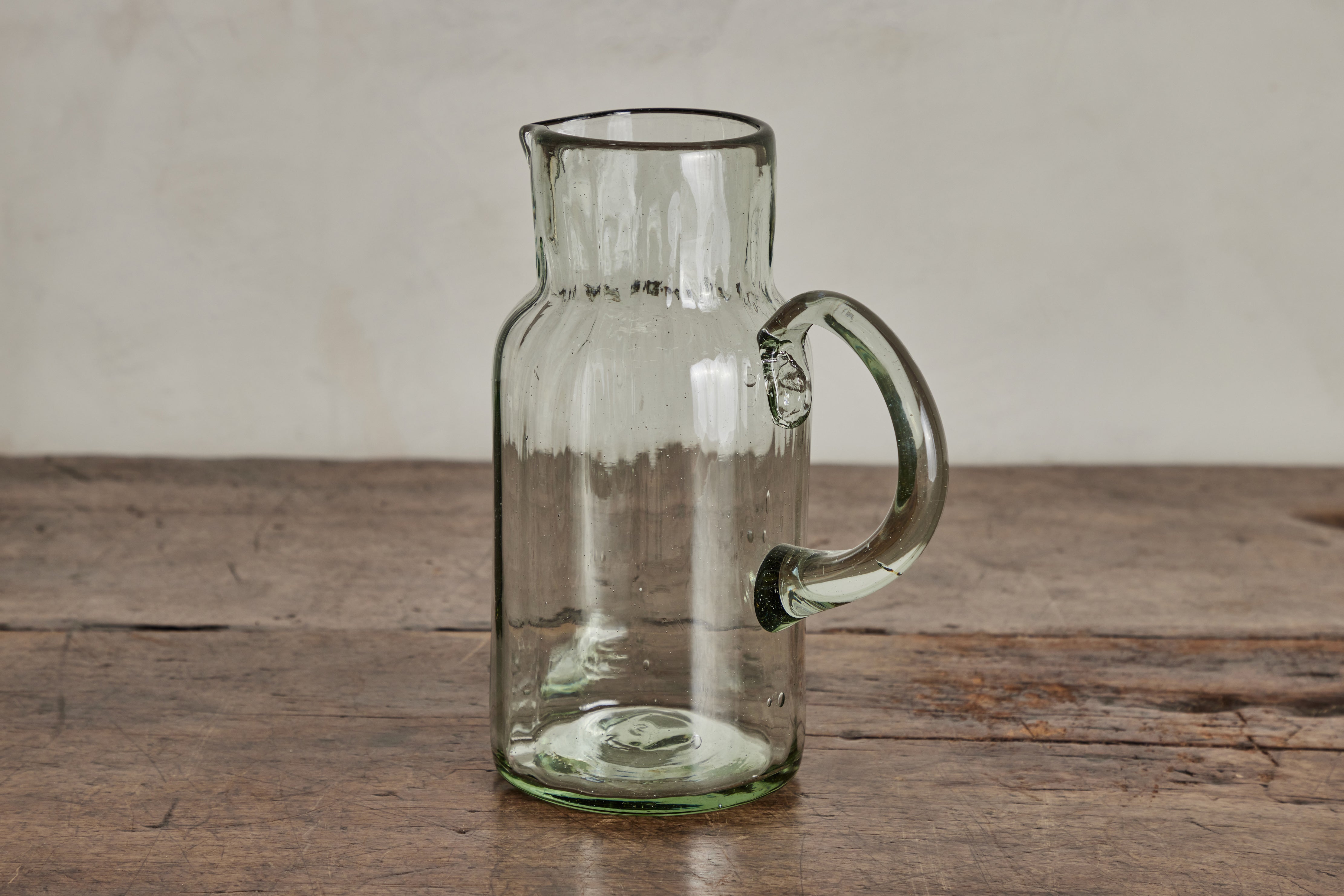 Nickey Kehoe Ribbed Glass Pitcher