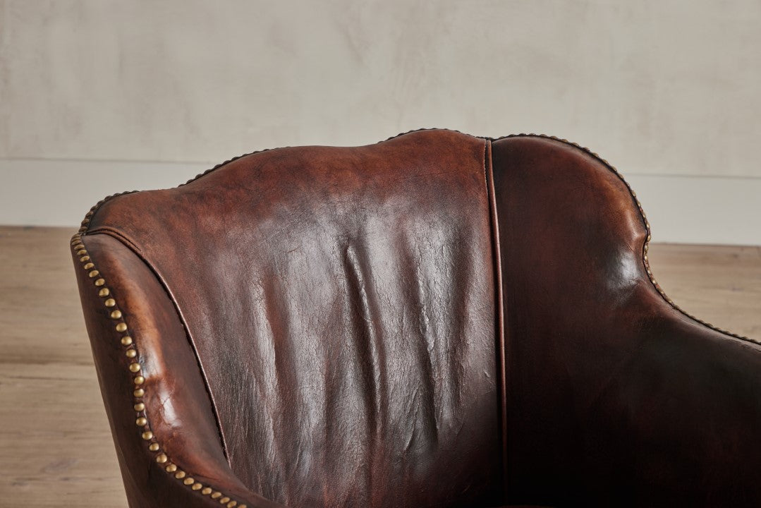 Danish Leather Club Chairs