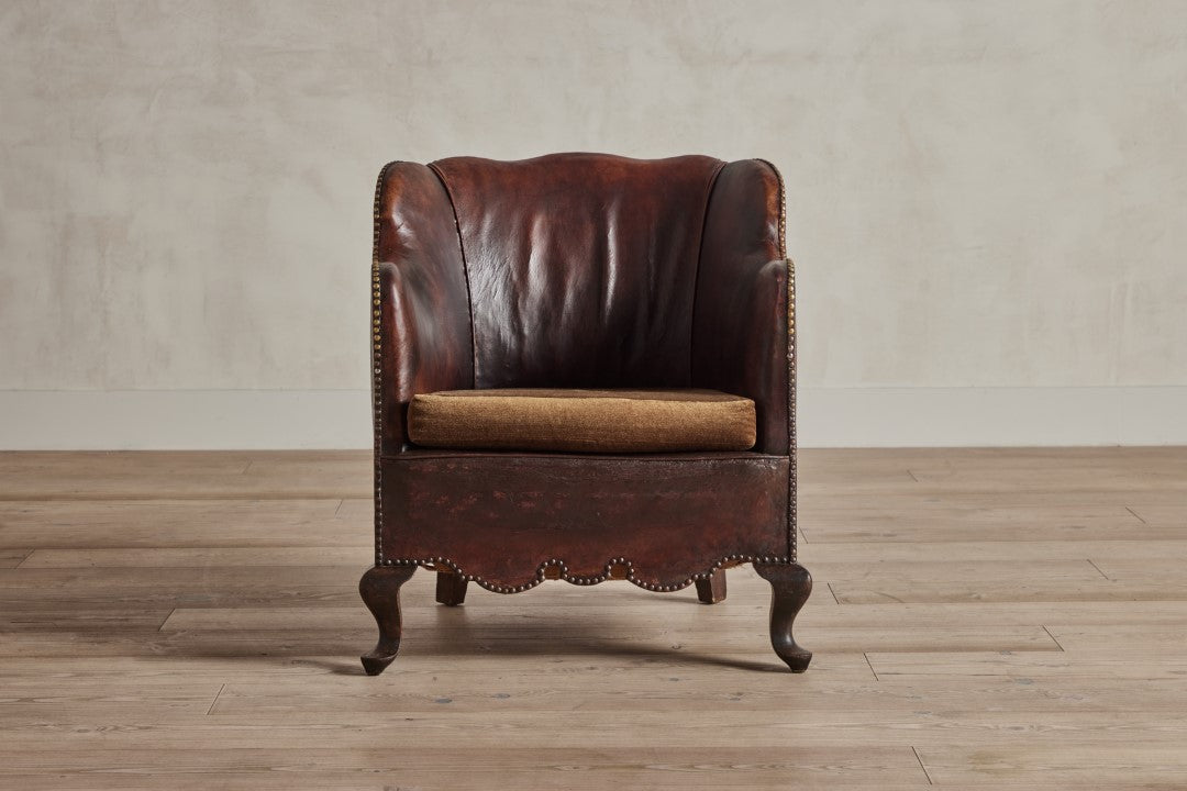 Danish Leather Club Chairs