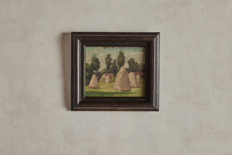Haystacks Oil Painting
