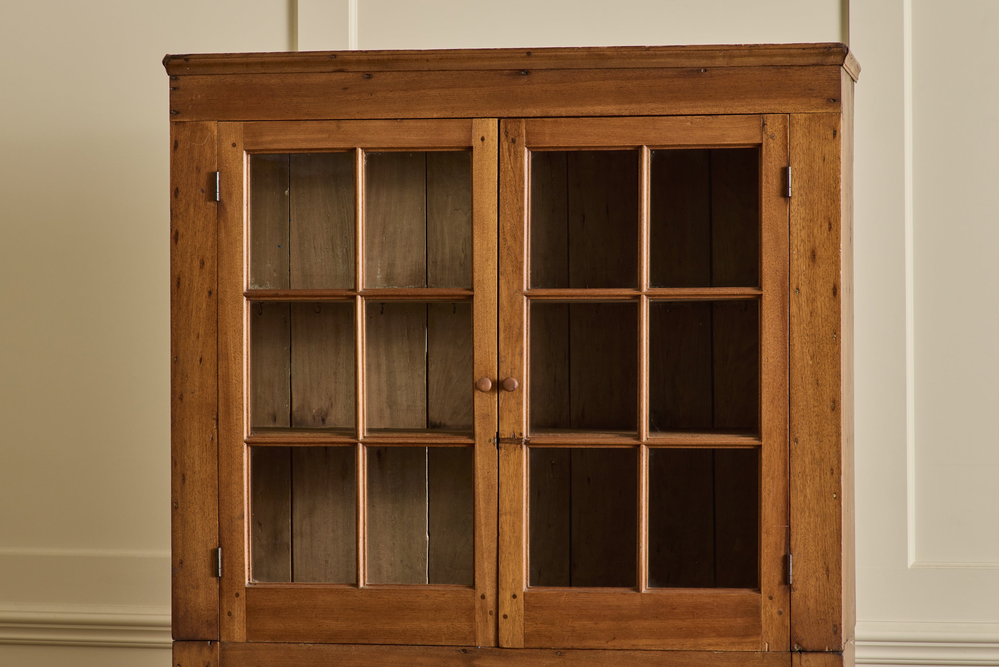 Walnut Glass Door Hutch