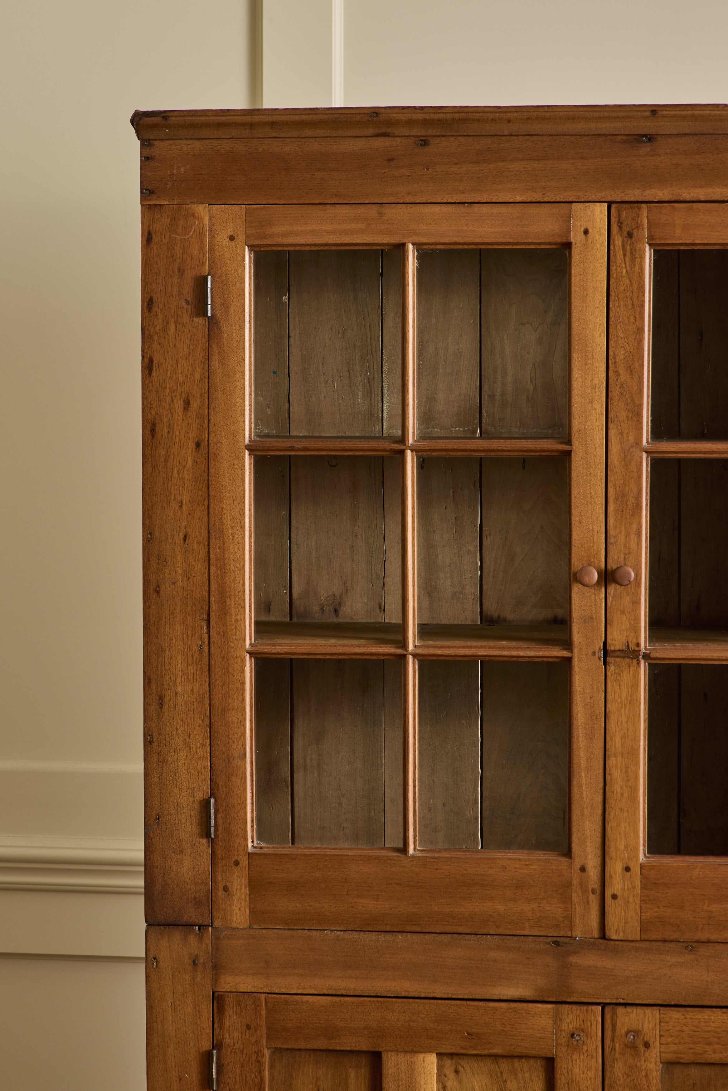 Walnut Glass Door Hutch