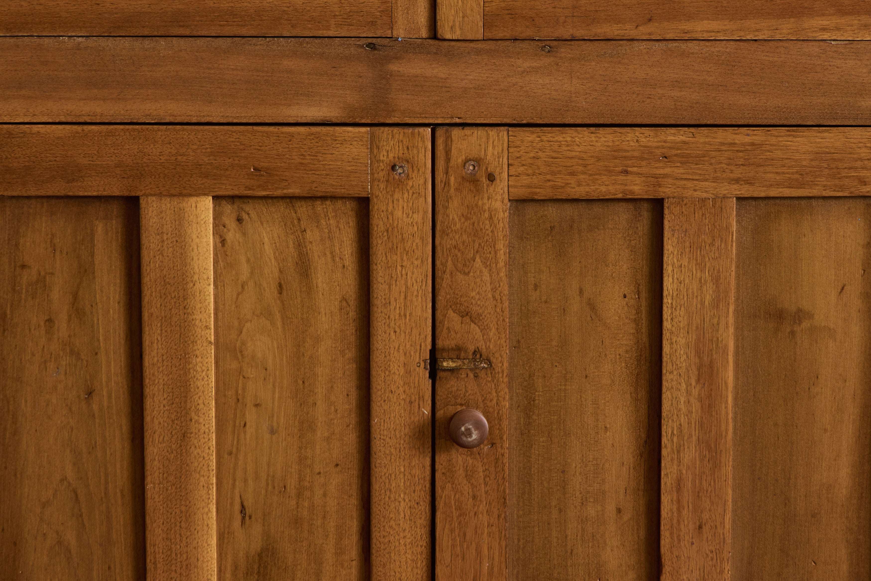 Walnut Glass Door Hutch