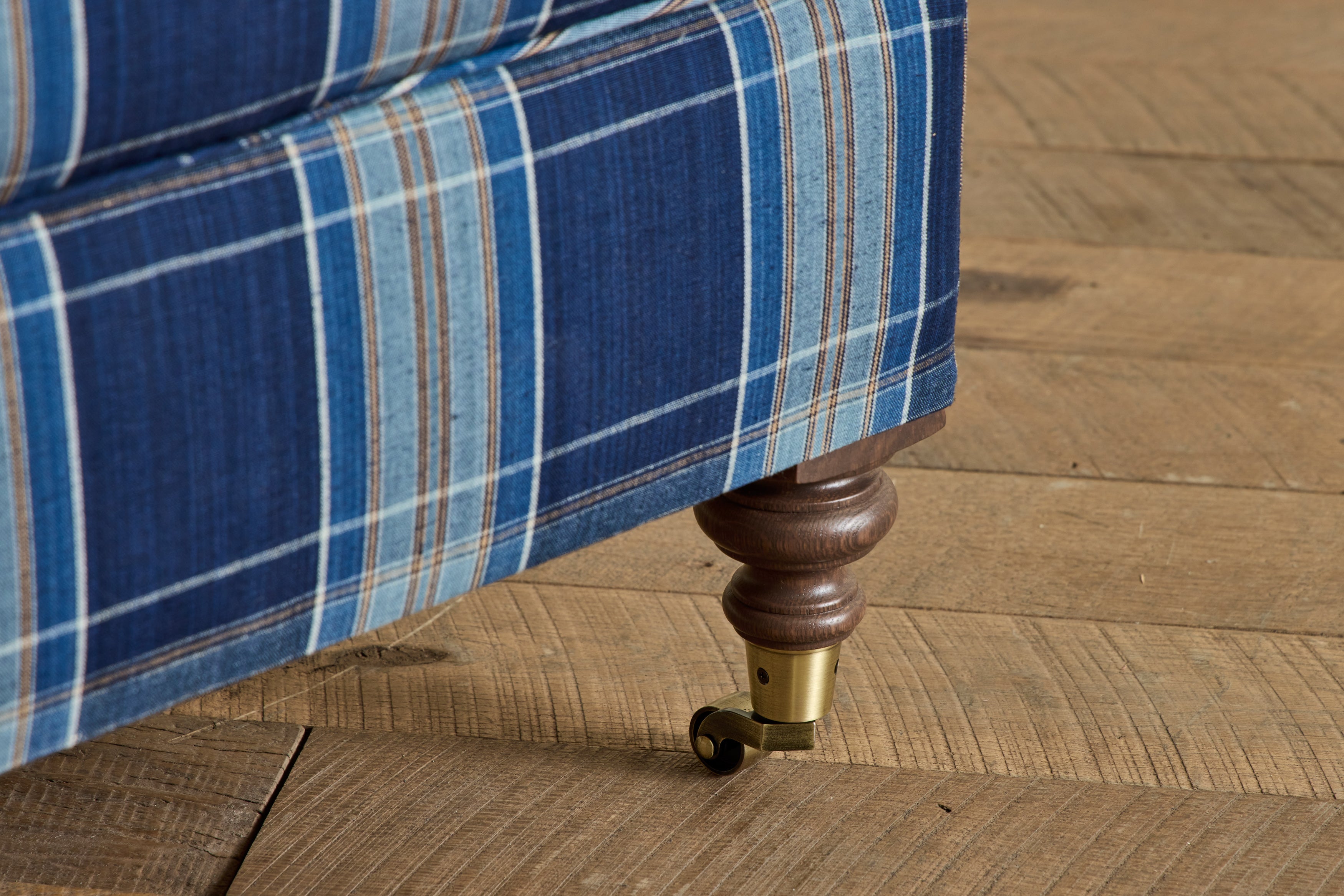 English Roll Arm Ottoman