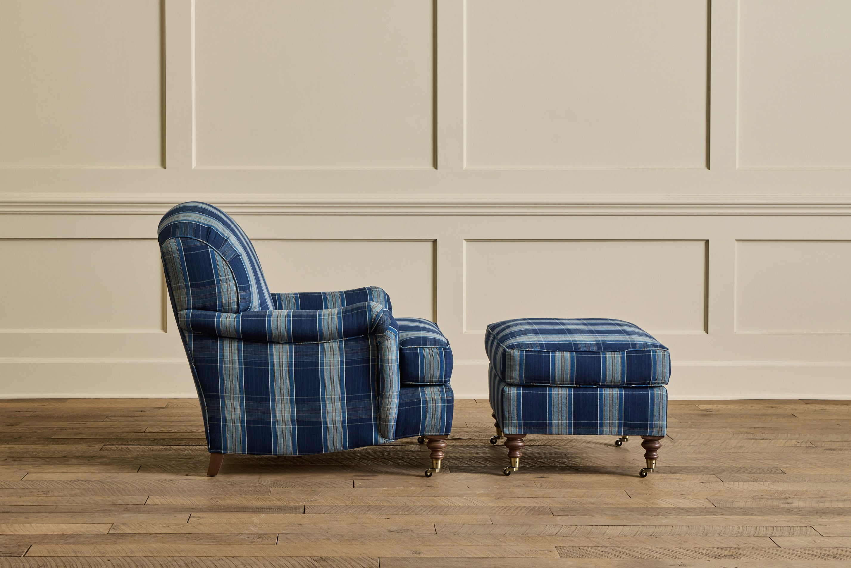 English Roll Arm Ottoman
