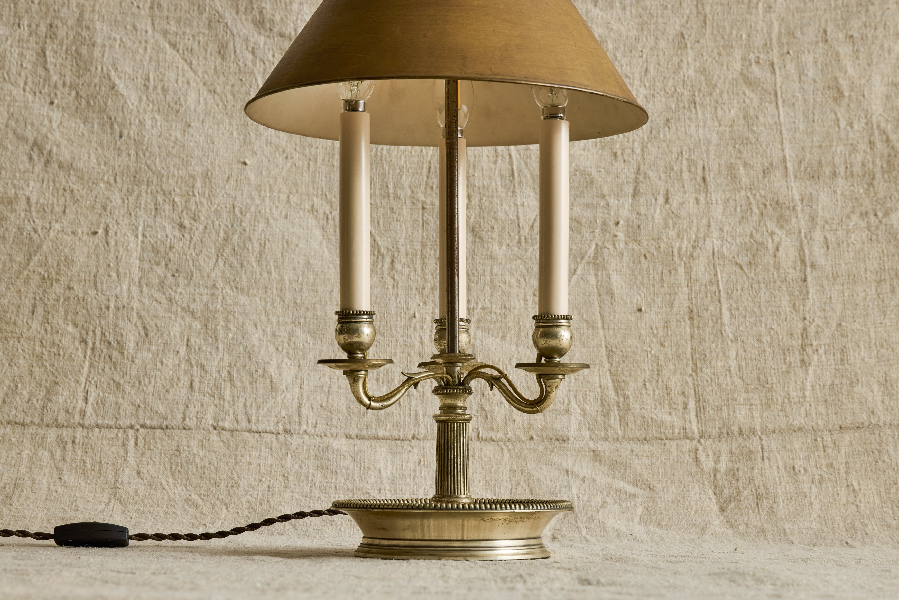 French Silver Bouillotte Lamp