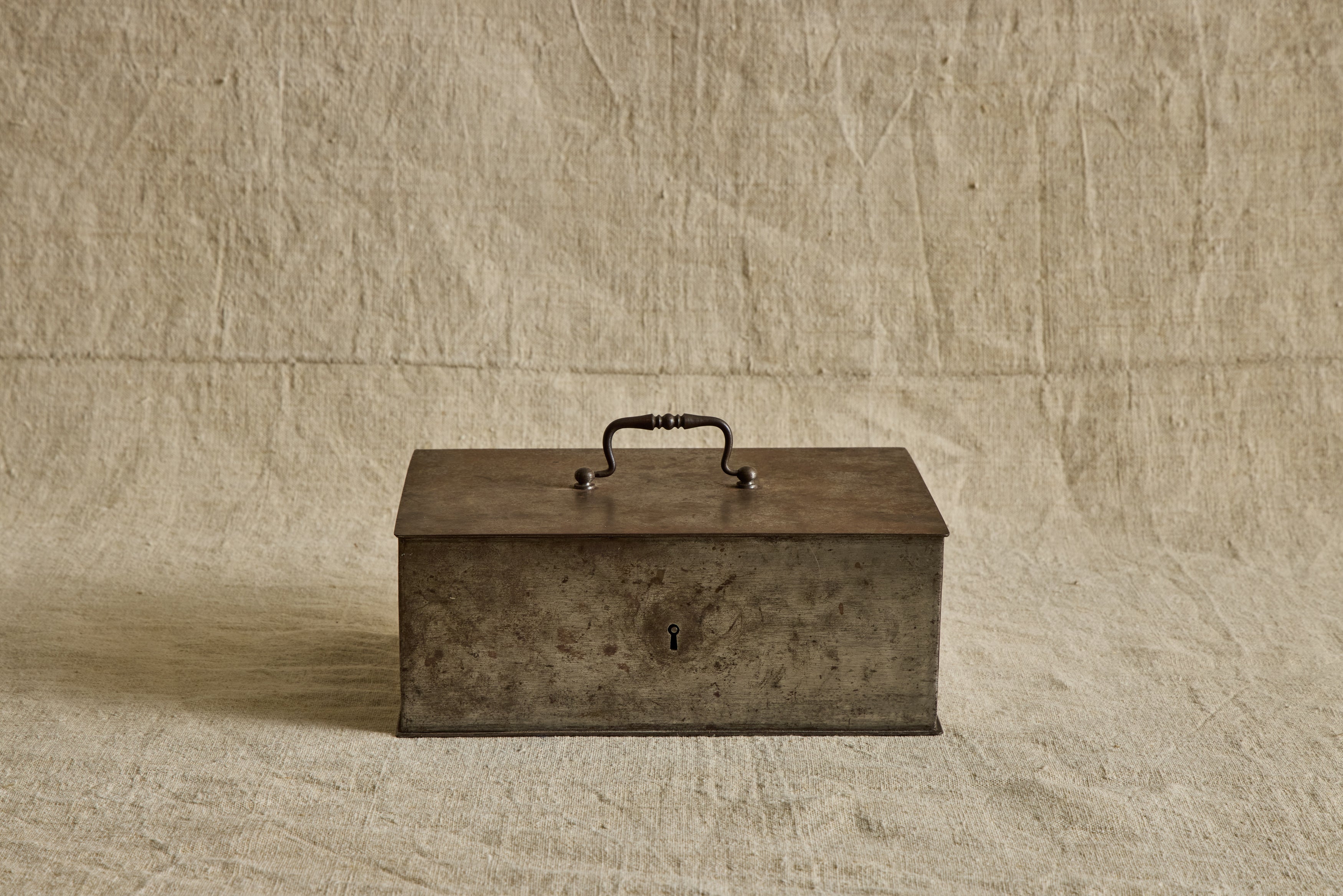 French Metal Lock Box