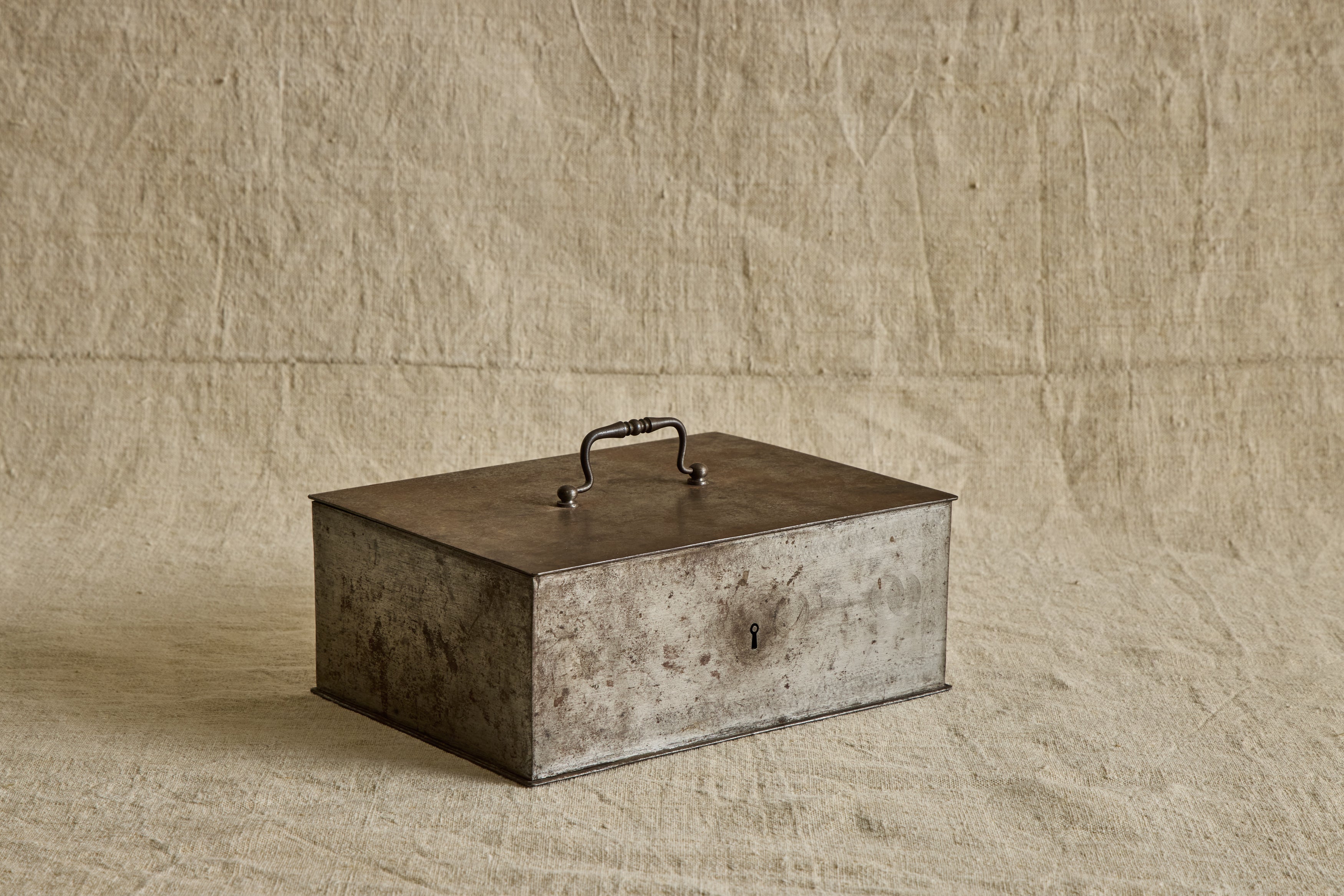 French Metal Lock Box