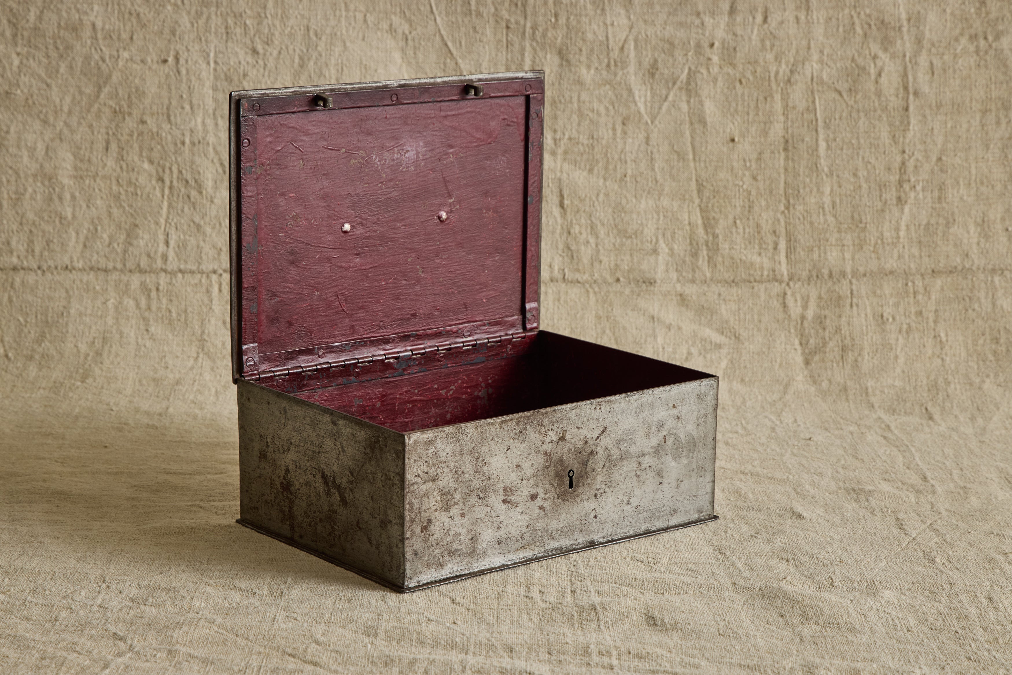 French Metal Lock Box