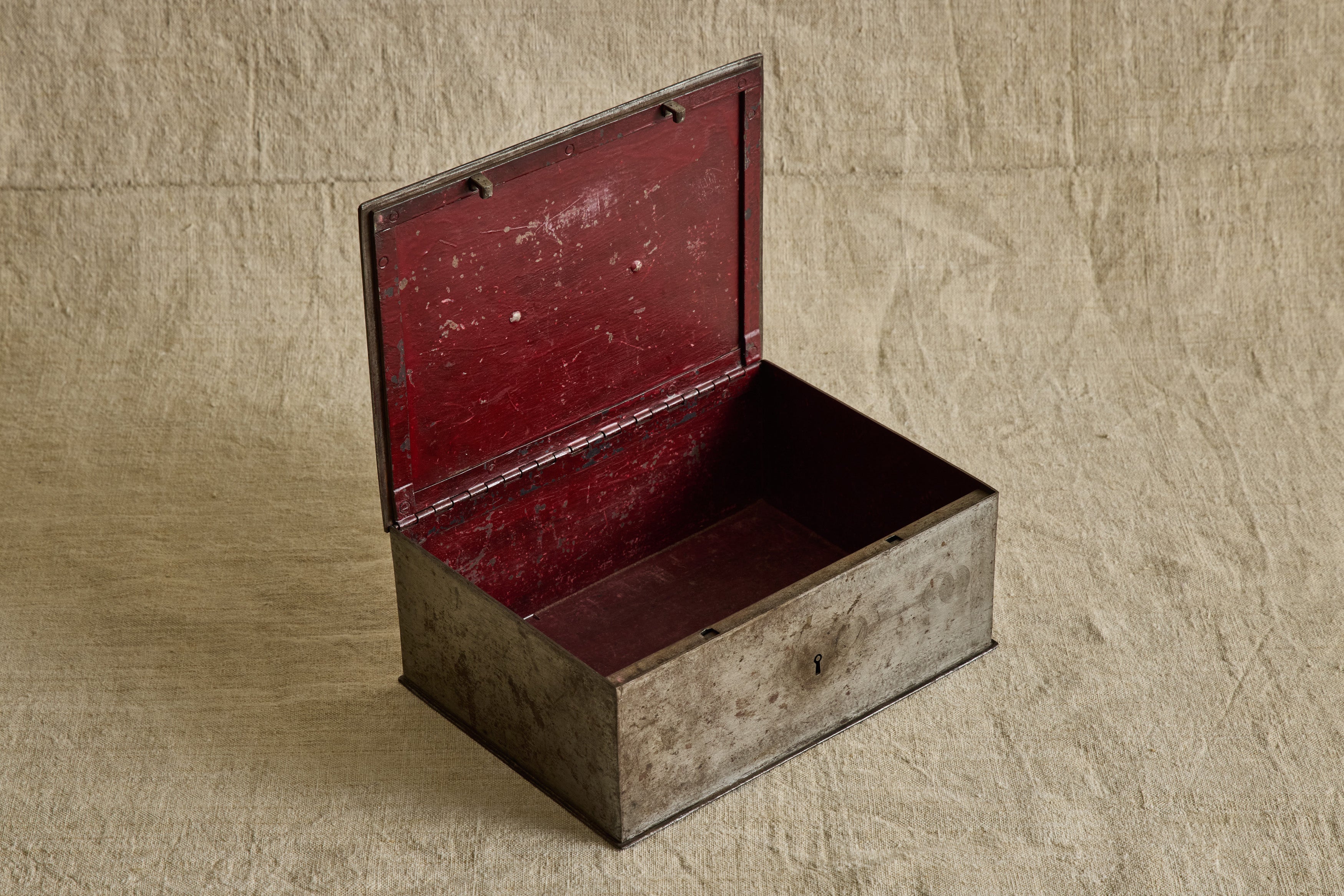 French Metal Lock Box