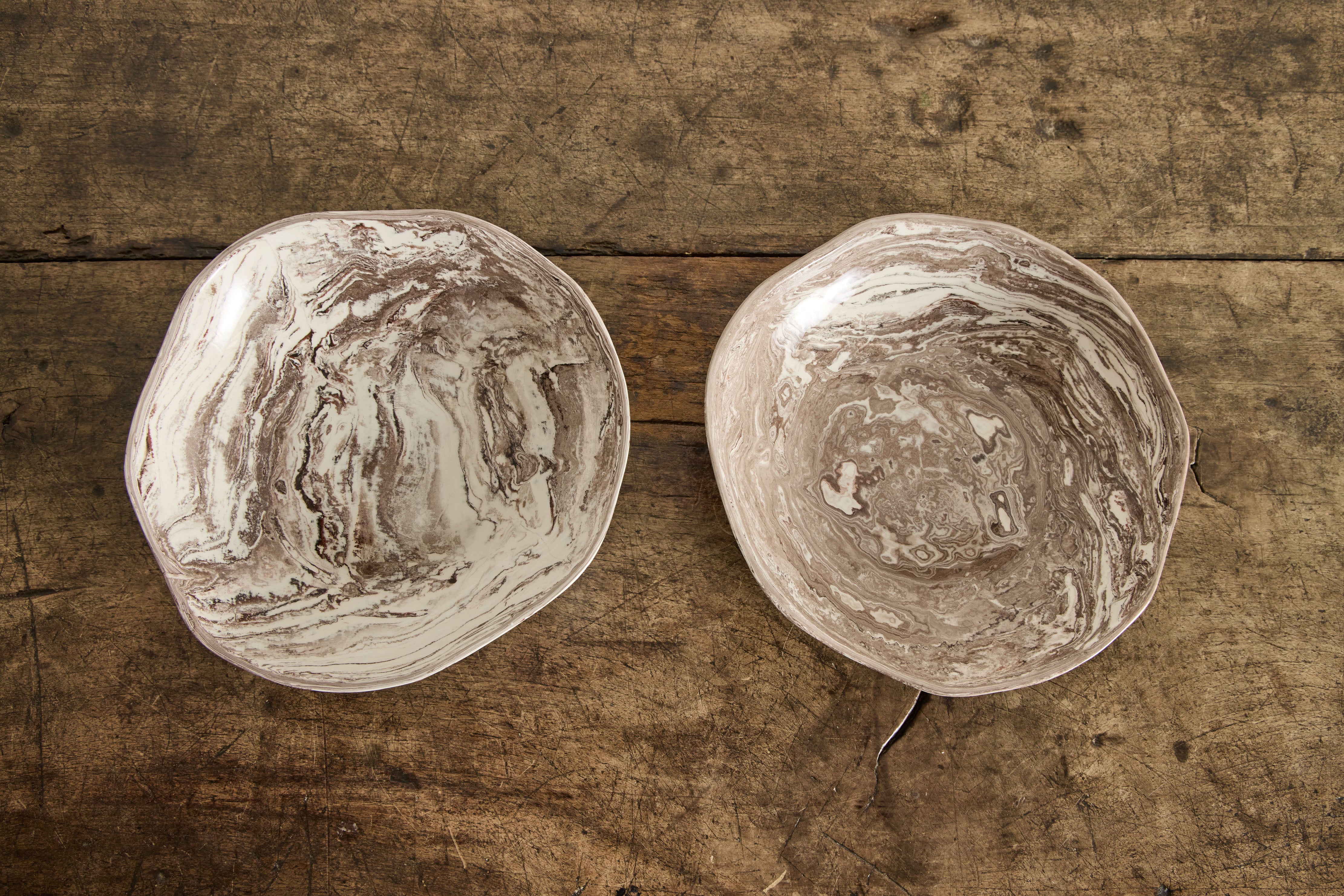 Terre Marbleized Salad Bowl