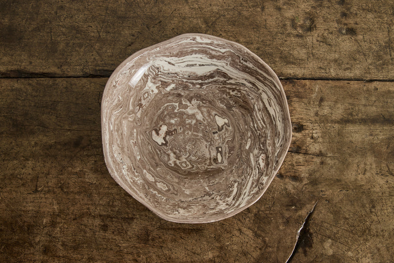 Terre Marbleized Salad Bowl