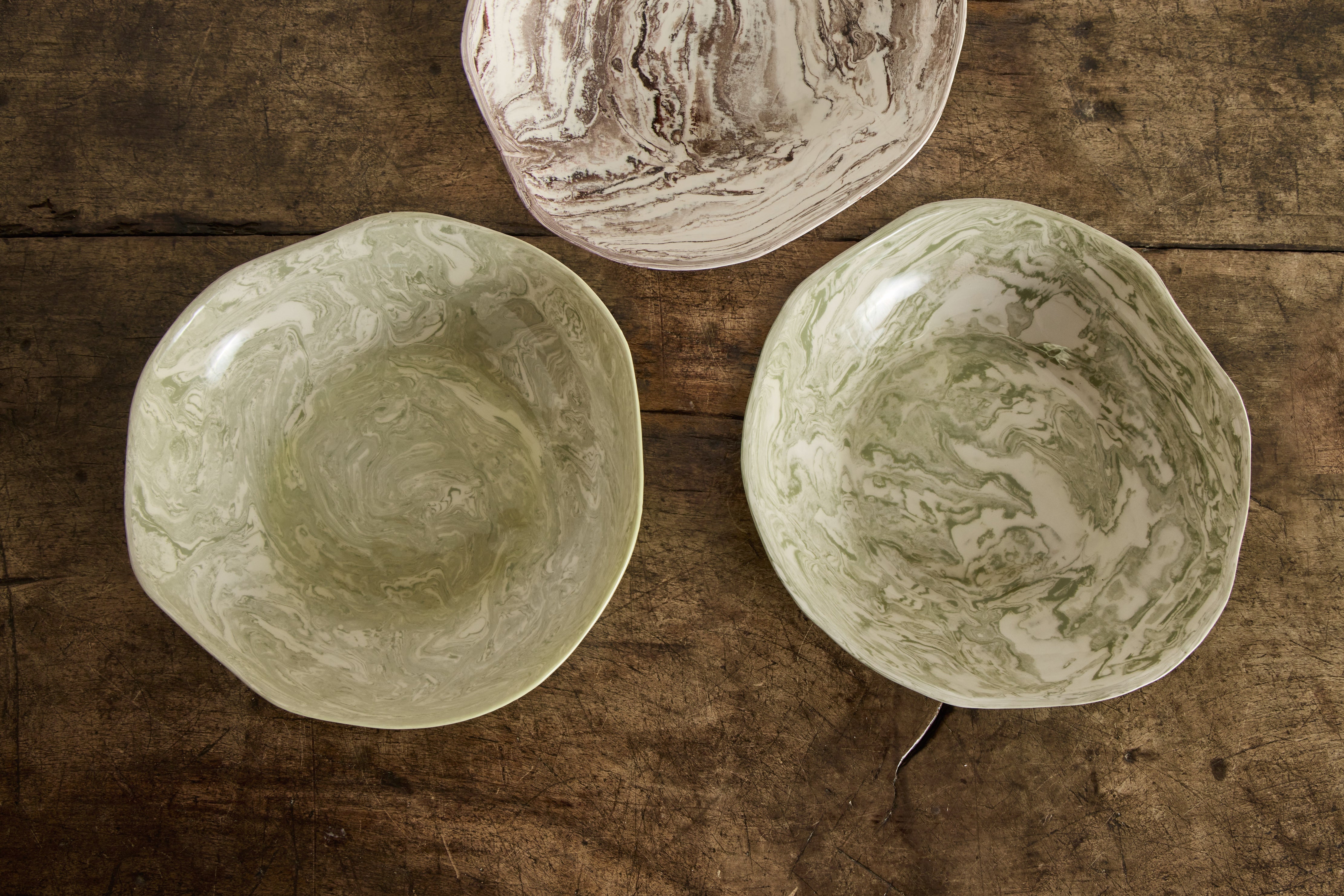 Vert Marbleized Salad Bowl