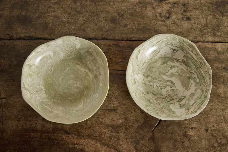 Vert Marbleized Salad Bowl
