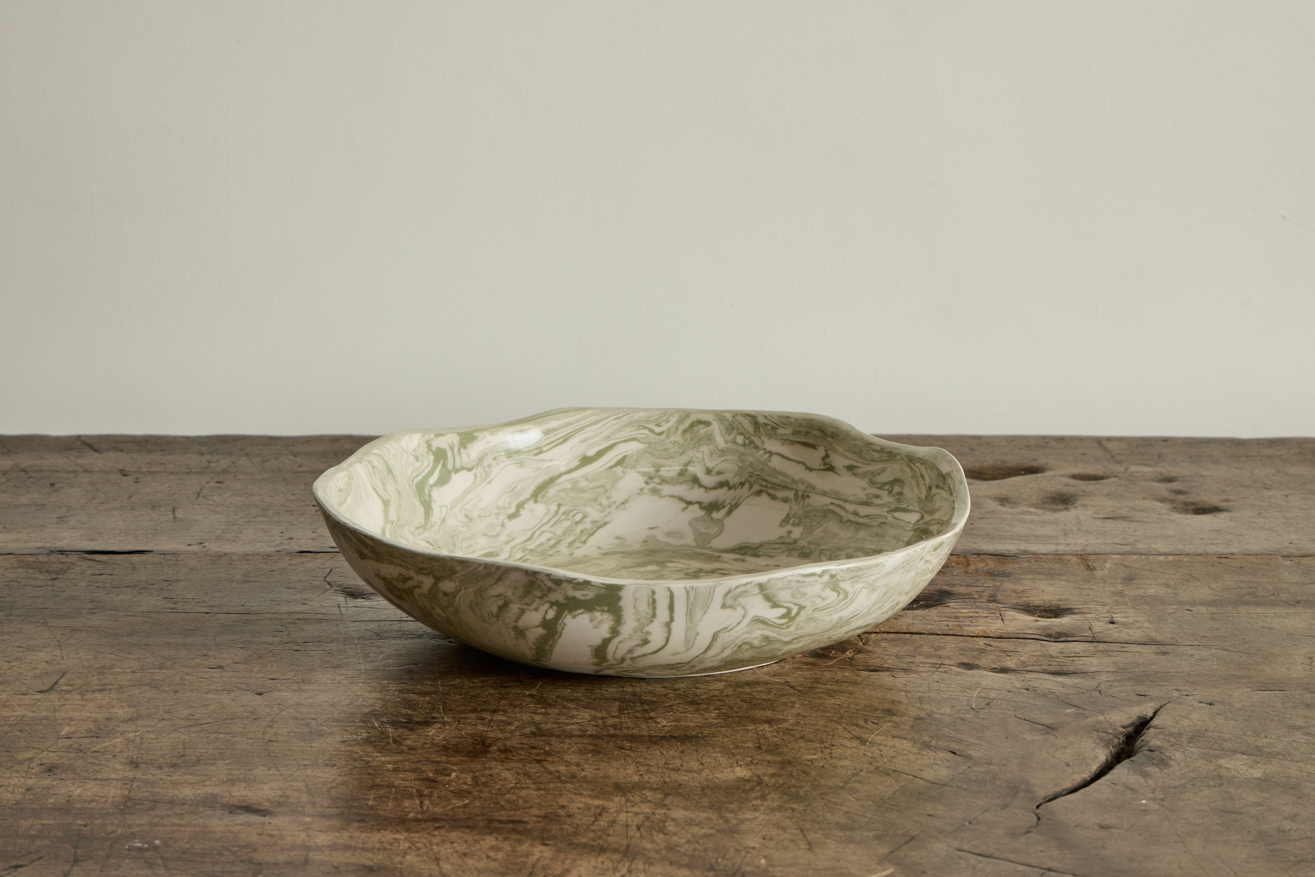 Vert Marbleized Salad Bowl