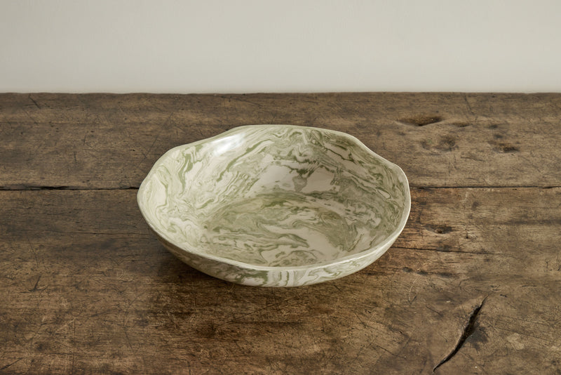 Vert Marbleized Salad Bowl