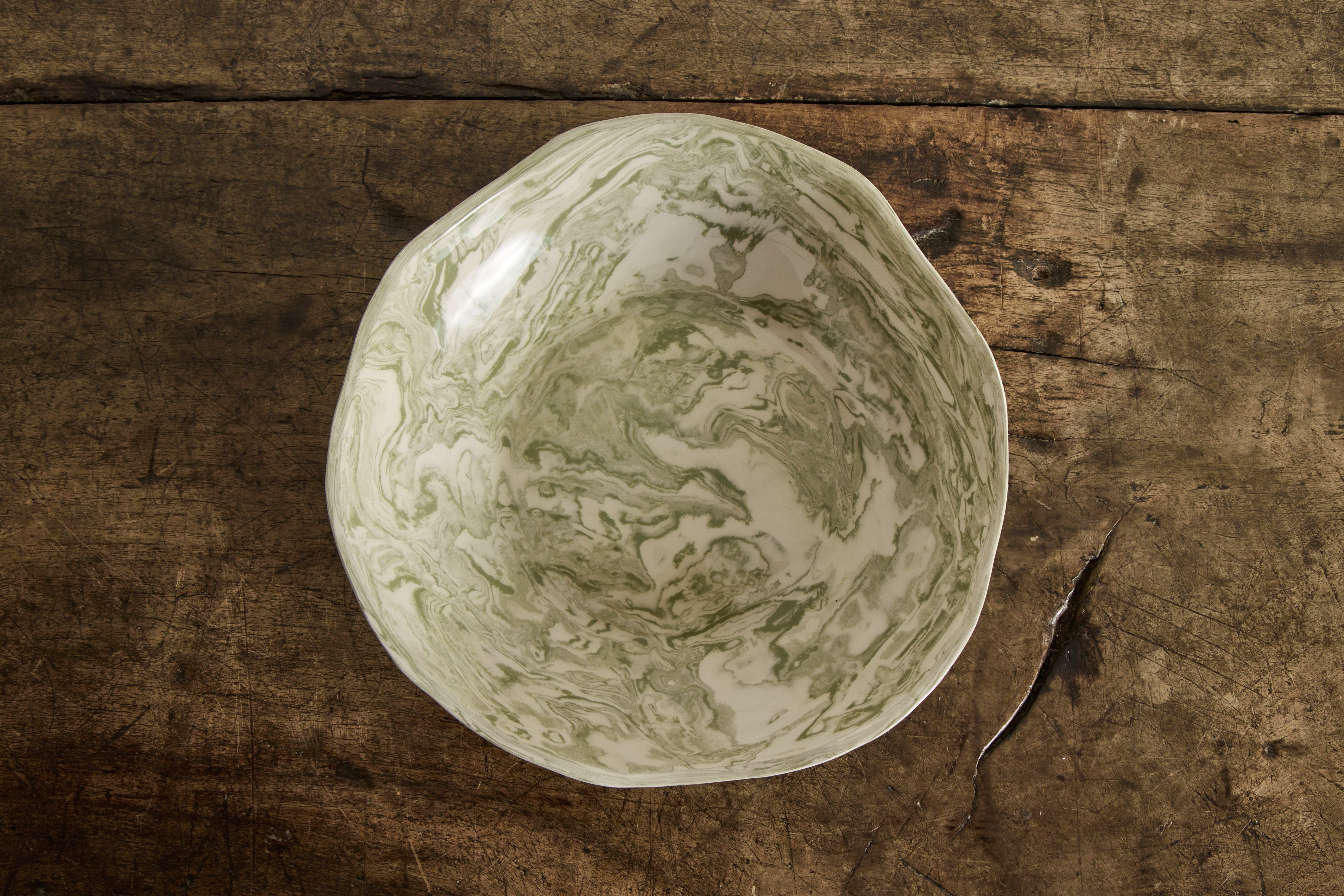 Vert Marbleized Salad Bowl