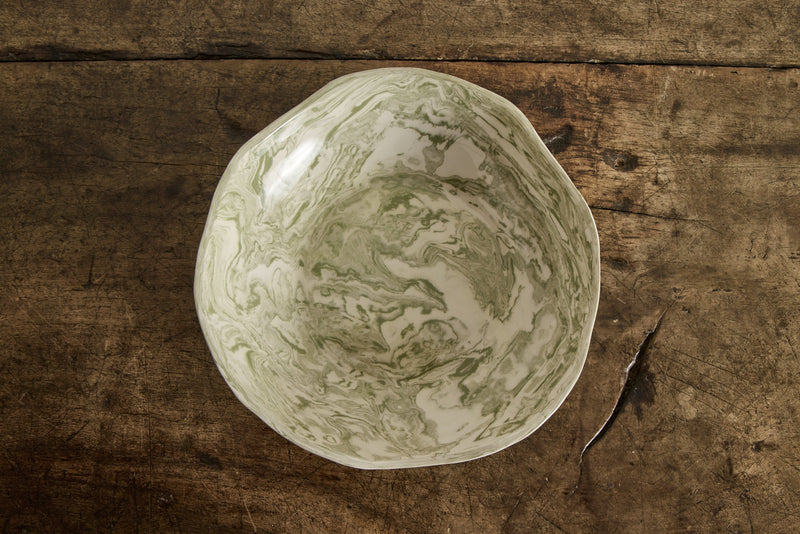 Vert Marbleized Salad Bowl