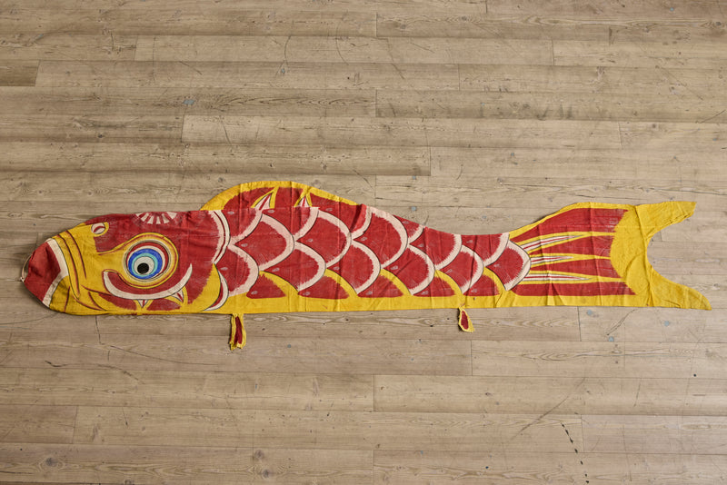 Red & Yellow Koi Nobori Banner