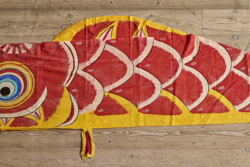 Red & Yellow Koi Nobori Banner