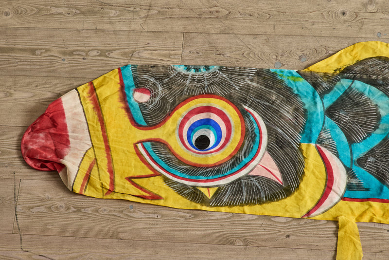 Small Blue Koi Nobori Banner