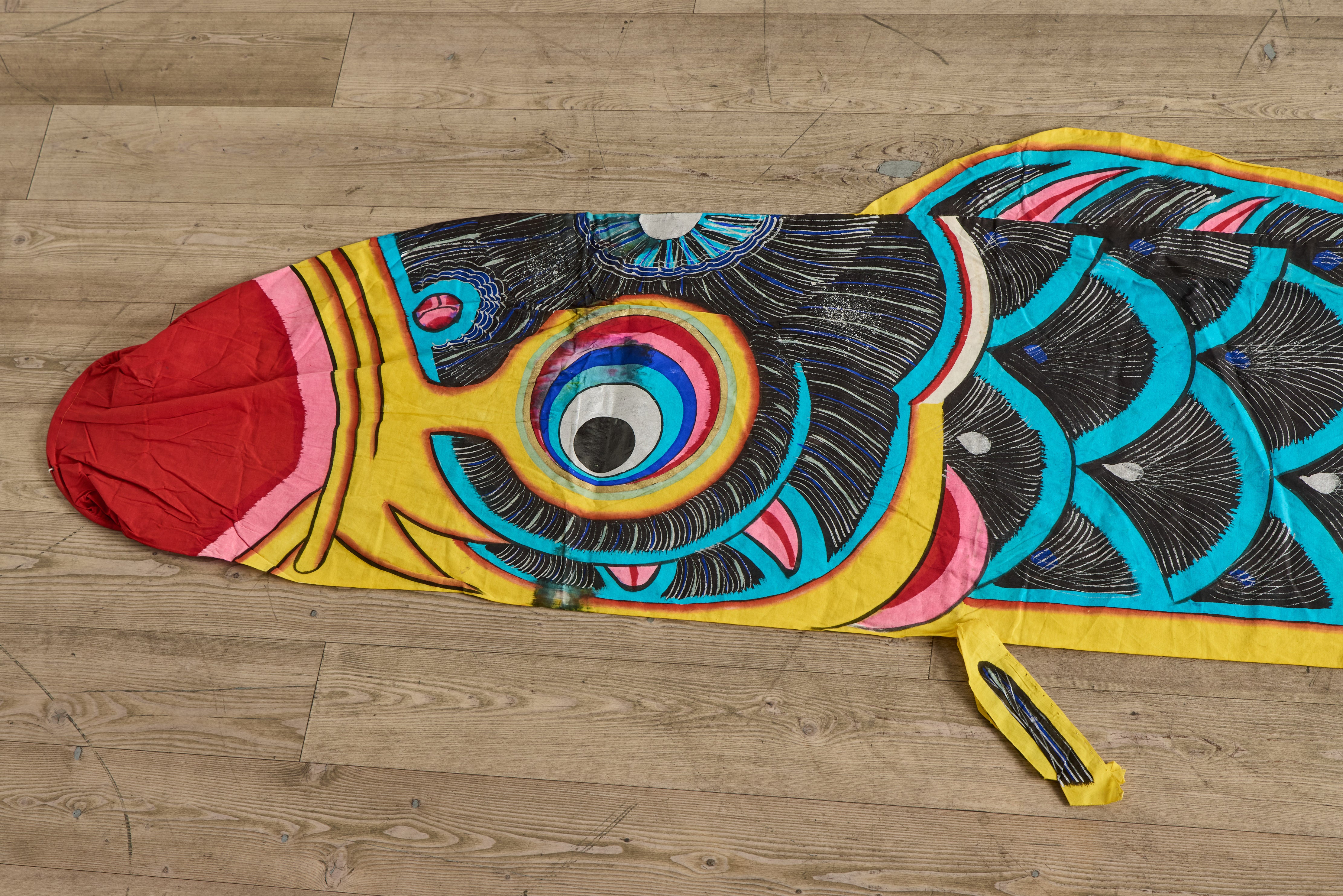 Blue Koi Nobori Banner