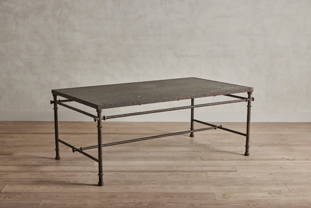 Large Iron & Marble Table