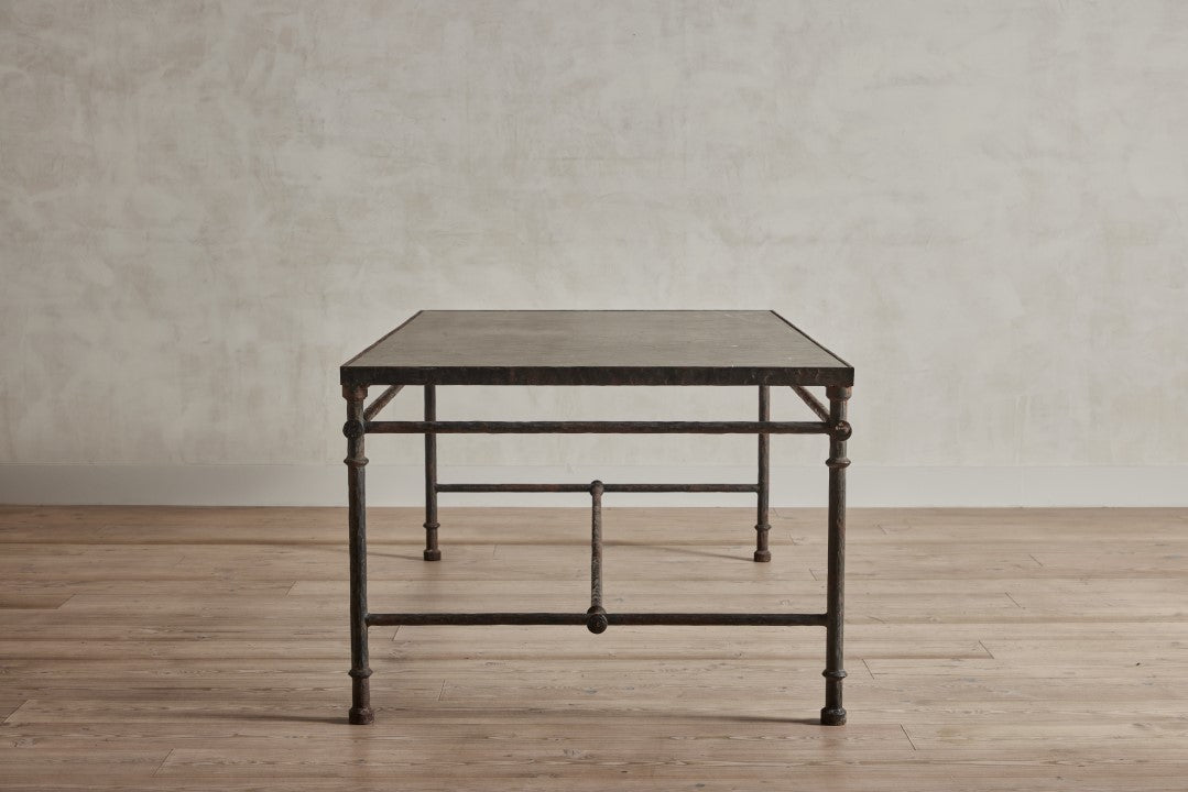 Large Iron & Marble Table