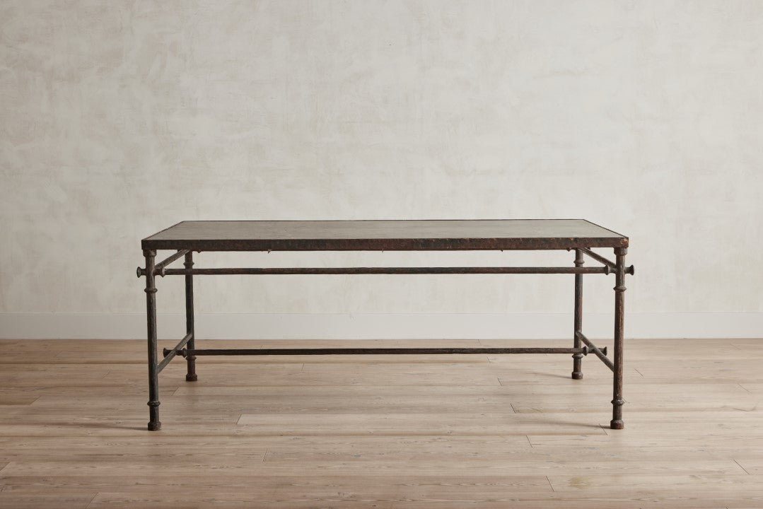 Large Iron & Marble Table