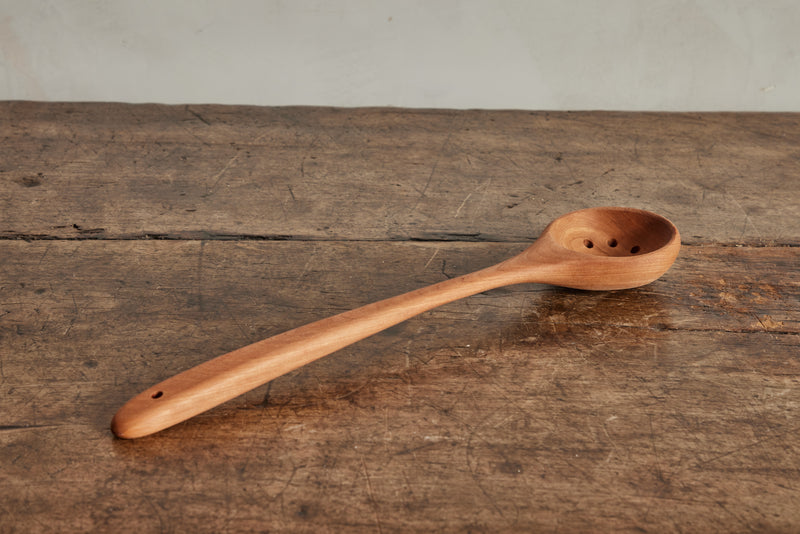 Cherry Wood Rounded Slotted Spoon – Nickey Kehoe Inc.