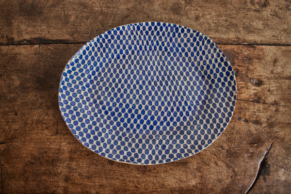 Oval Banquet Platter, Cobalt