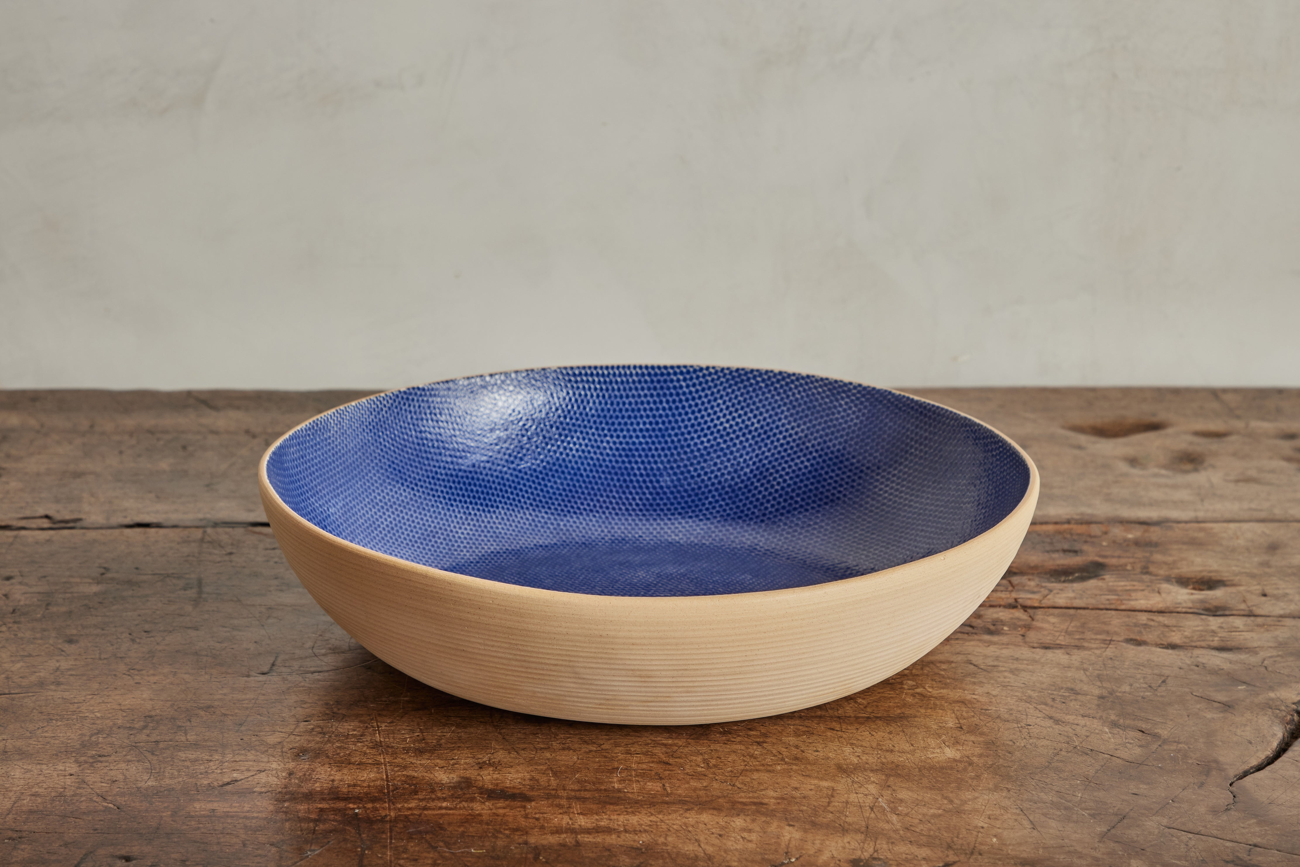 Large Bowl, Cobalt & Honey