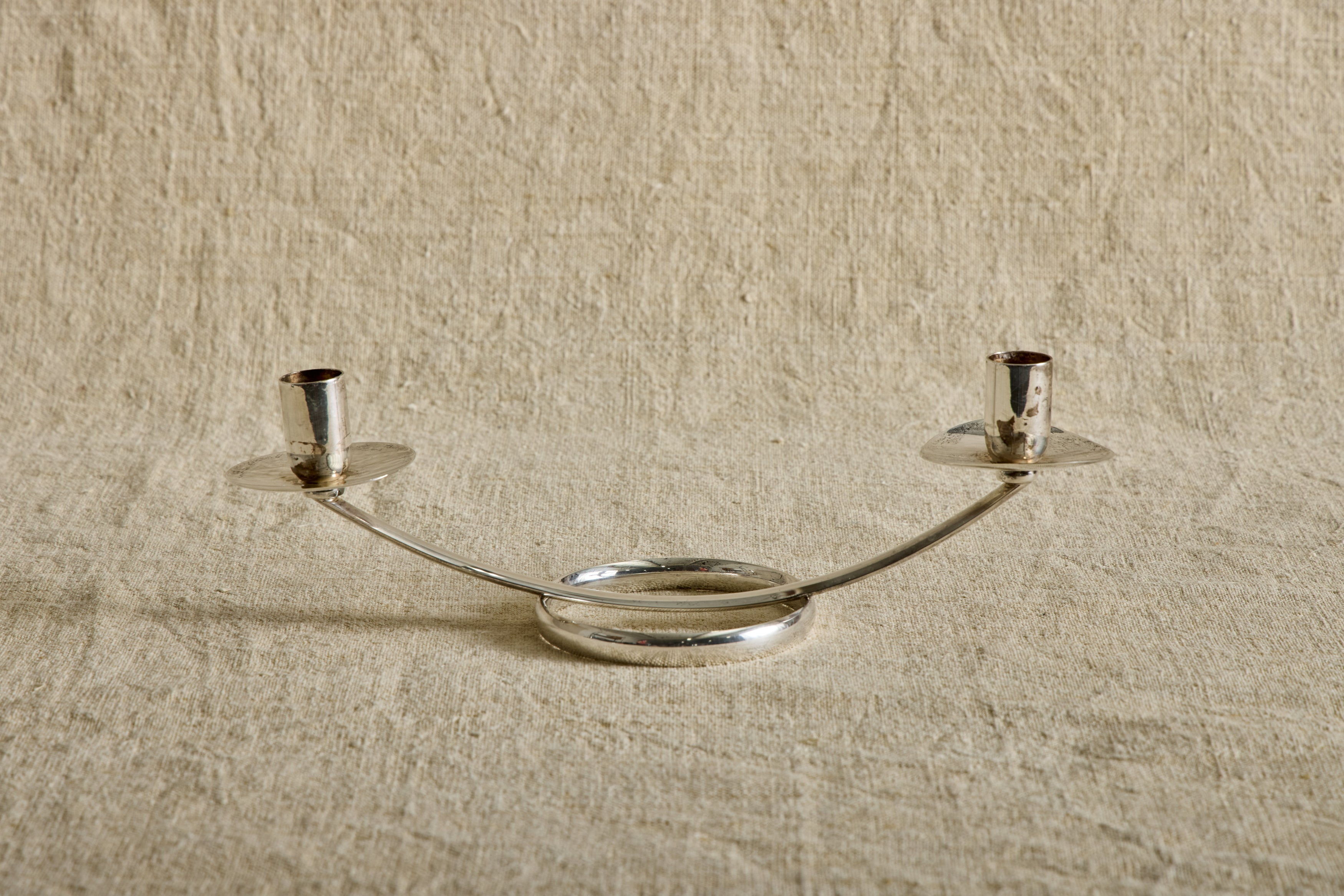 Silver Plated Candlestick Holder