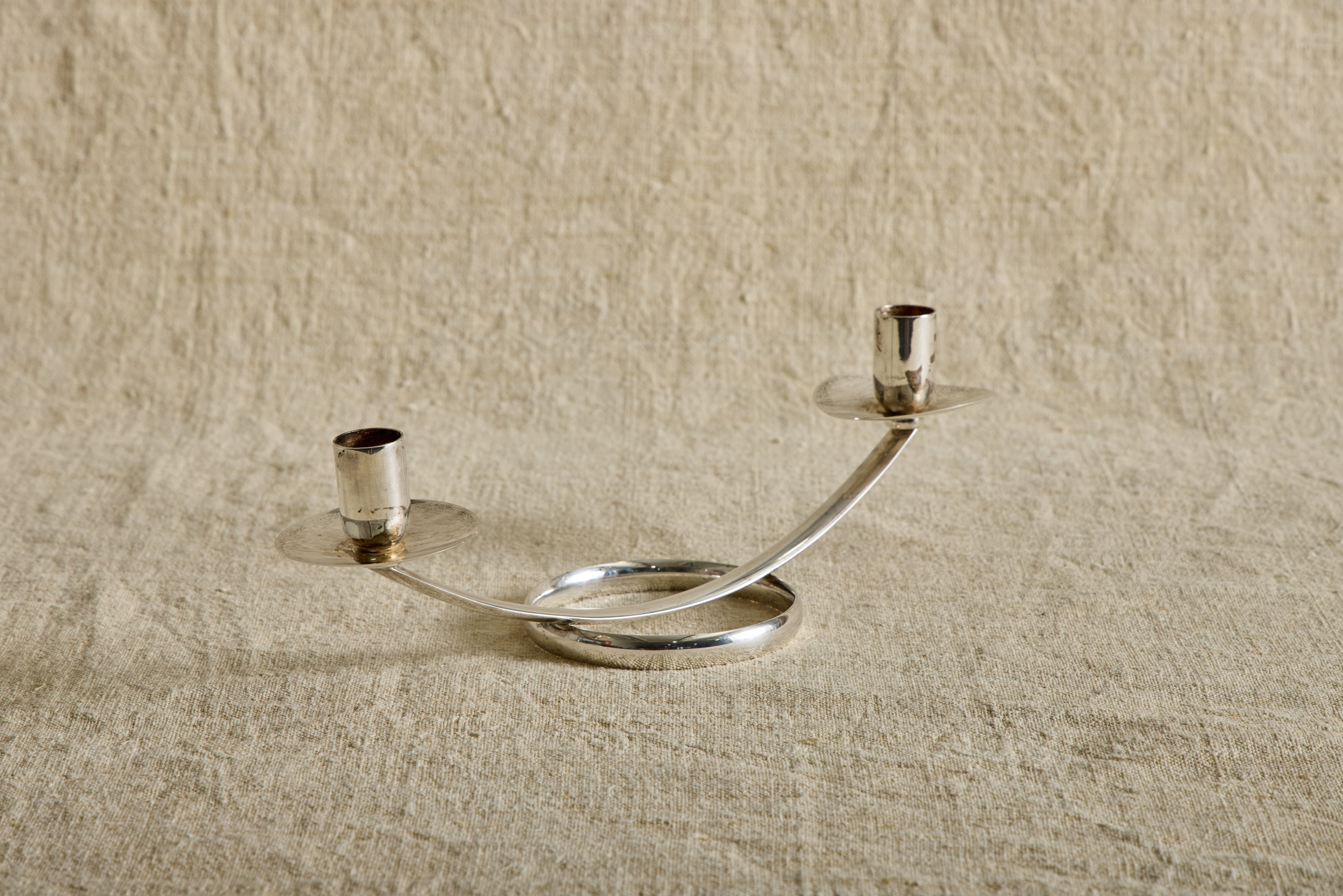 Silver Plated Candlestick Holder