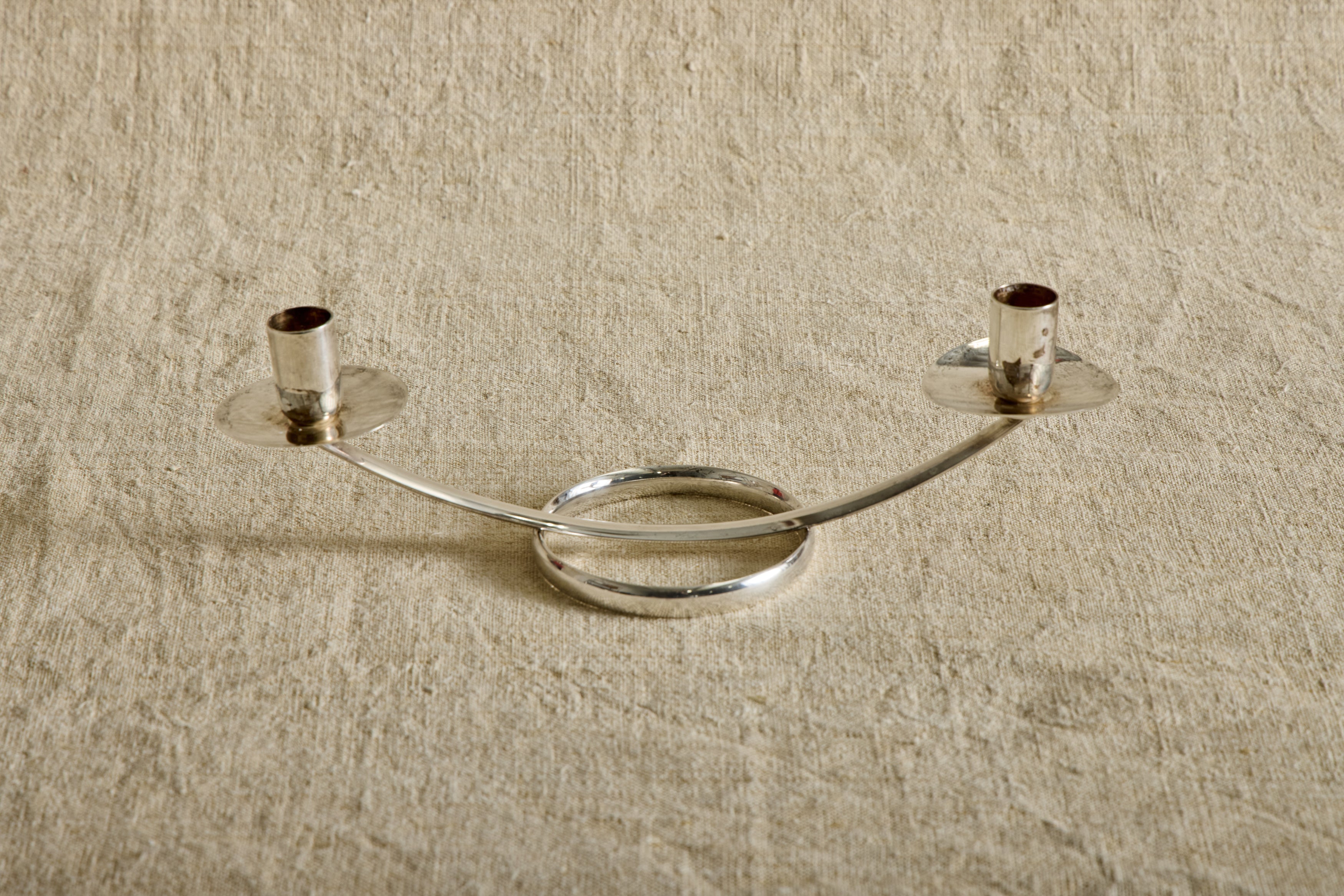 Silver Plated Candlestick Holder