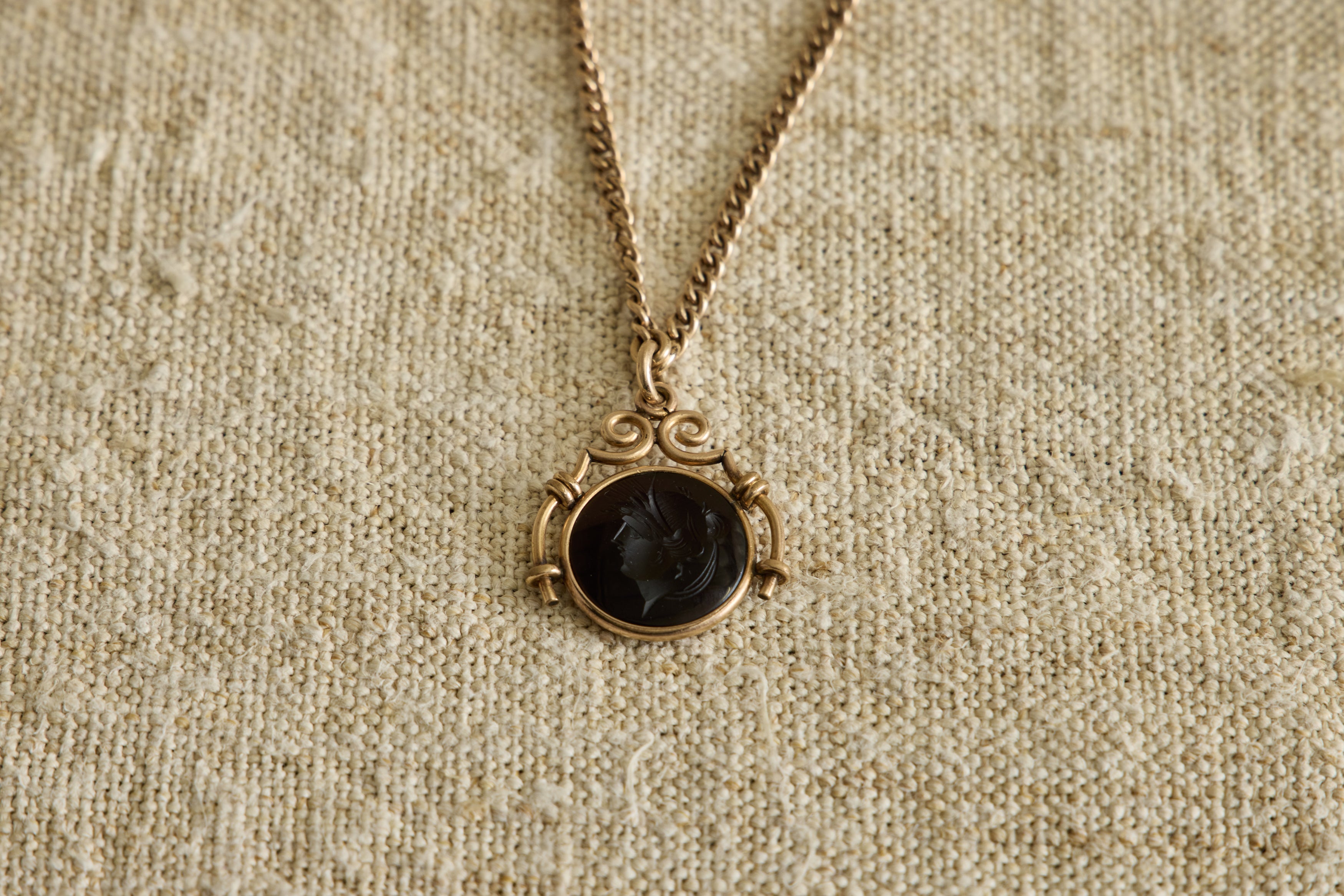 19th Century Round Intaglio Necklace