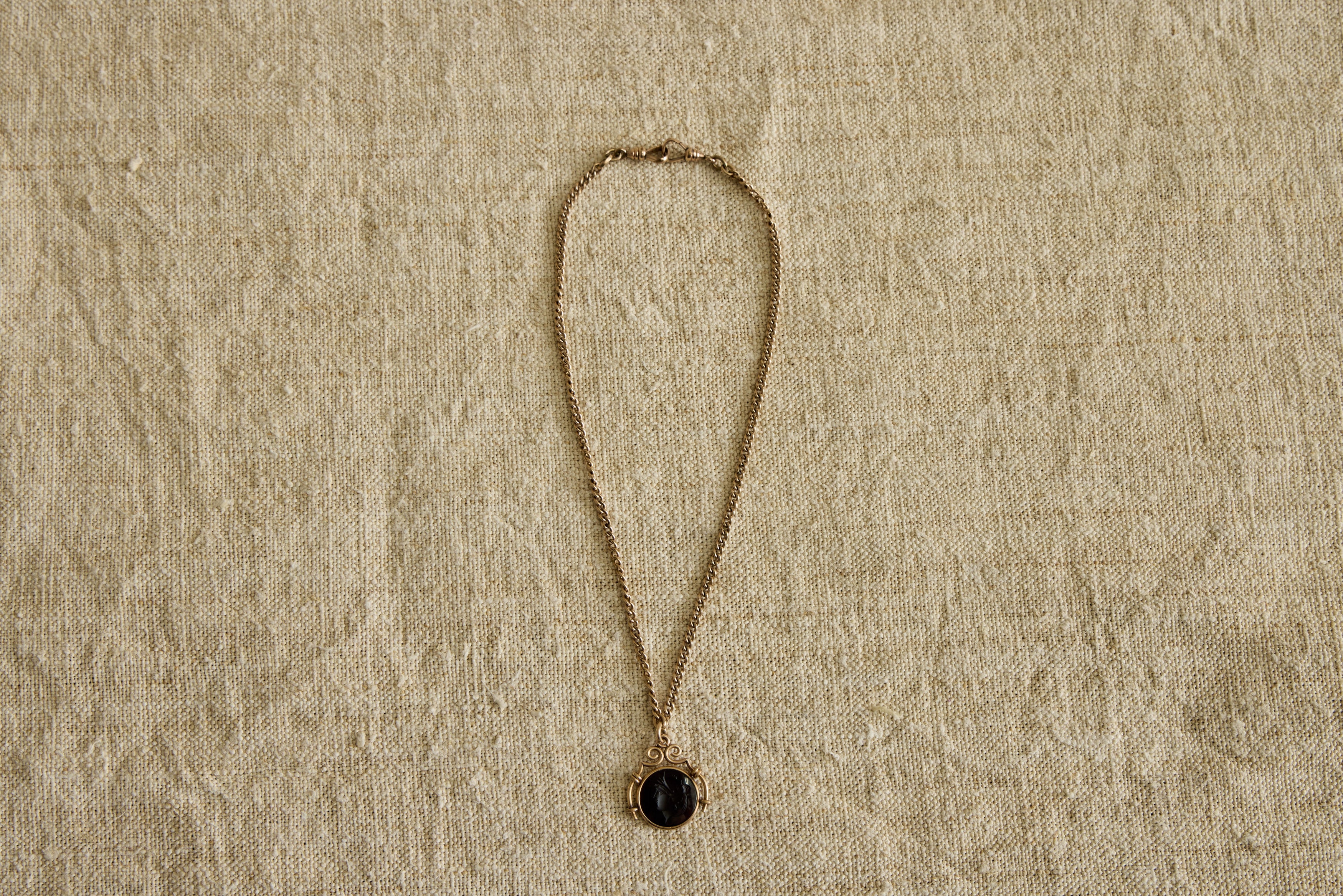 19th Century Round Intaglio Necklace