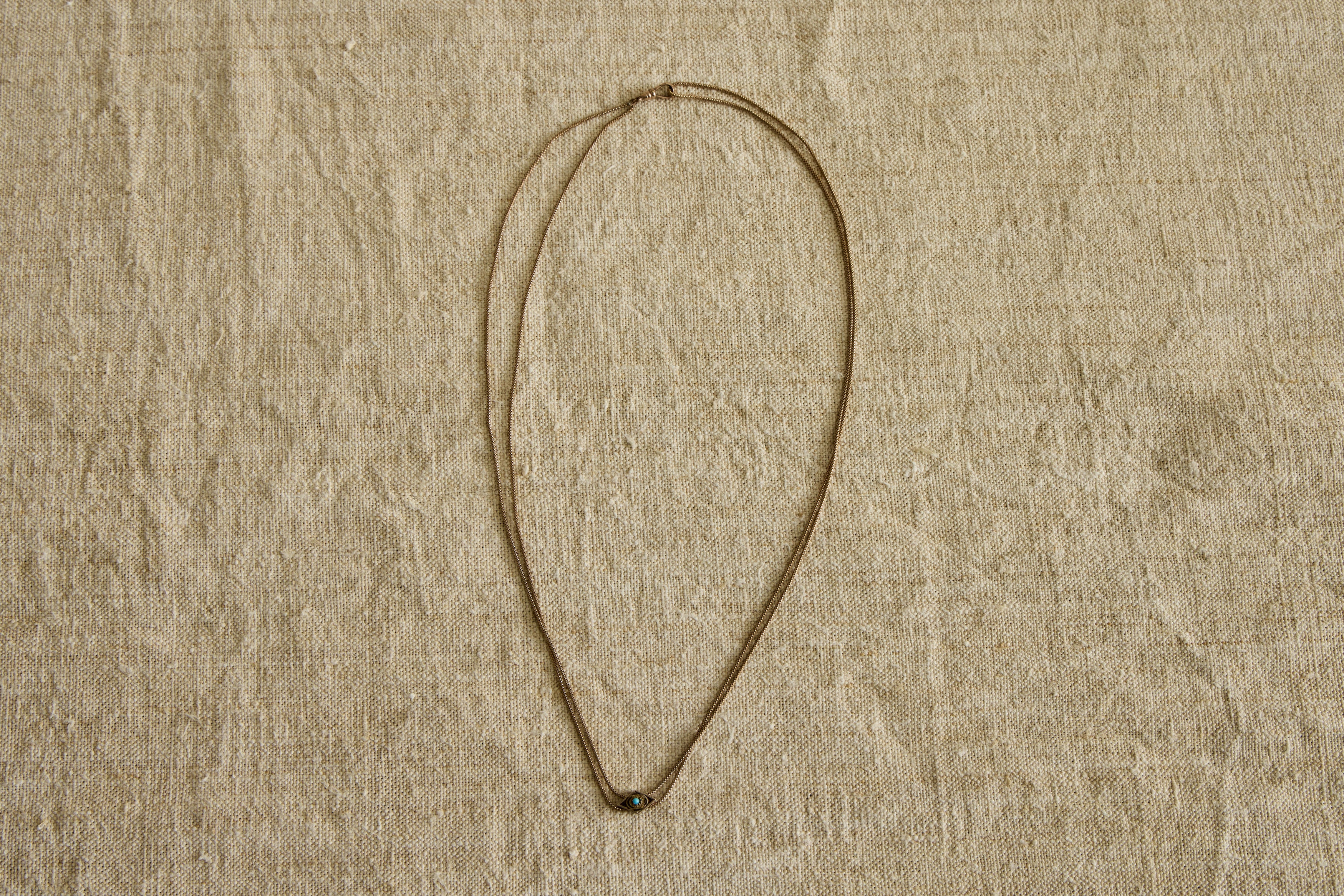 19th Century Turquoise Slide Chain Necklace