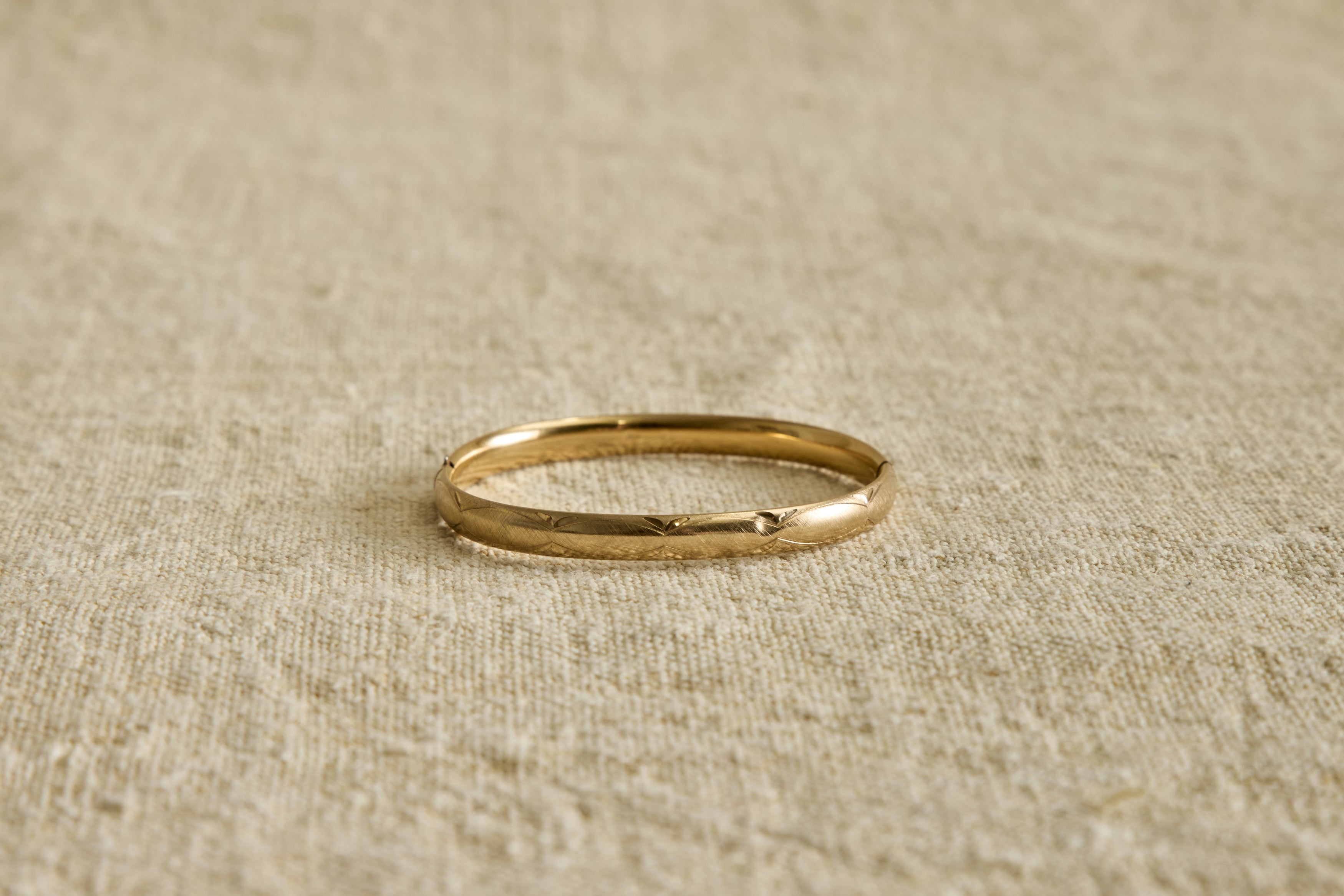 1940s Star Etched Bangle