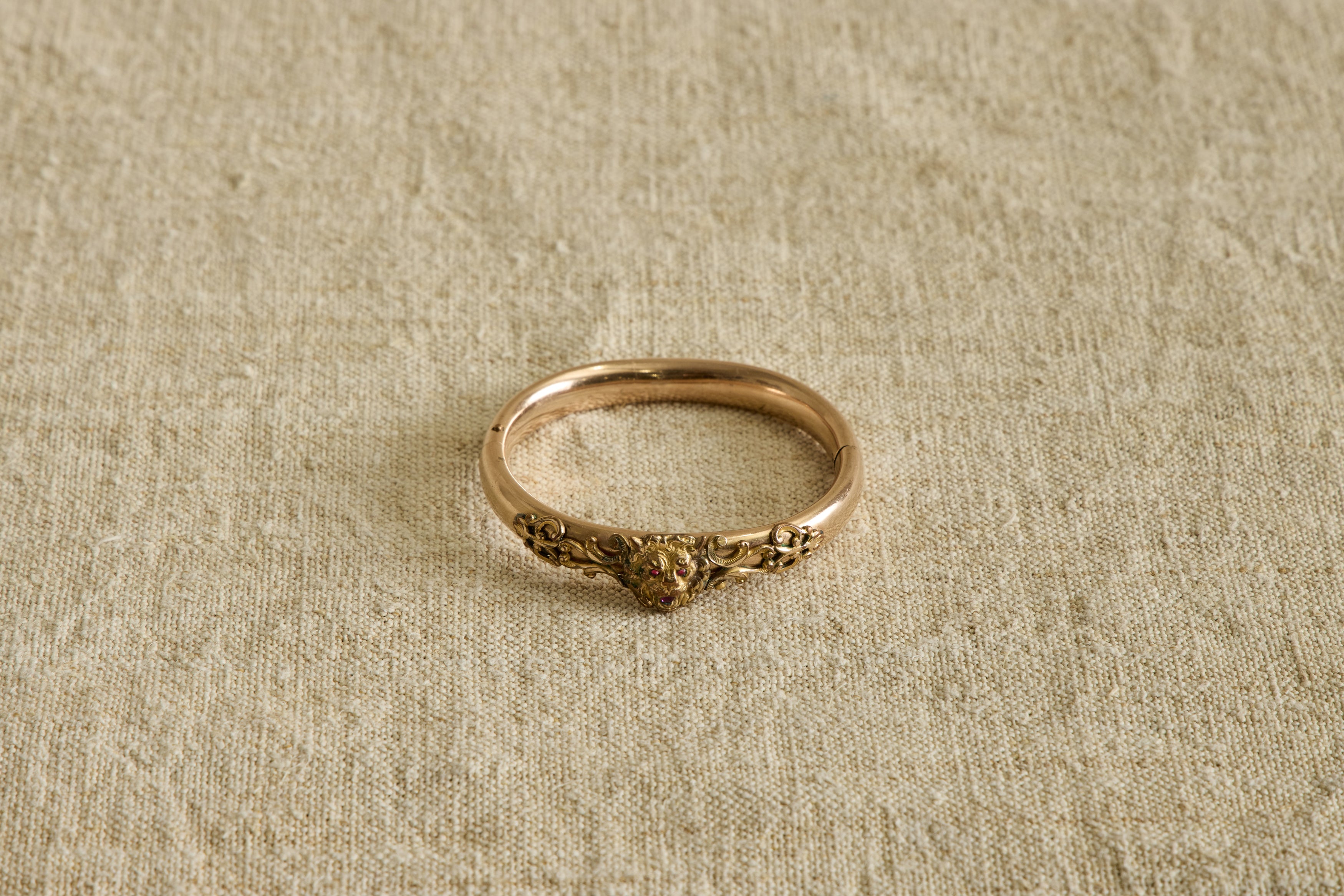 Late 19th Century Lion Head Bangle