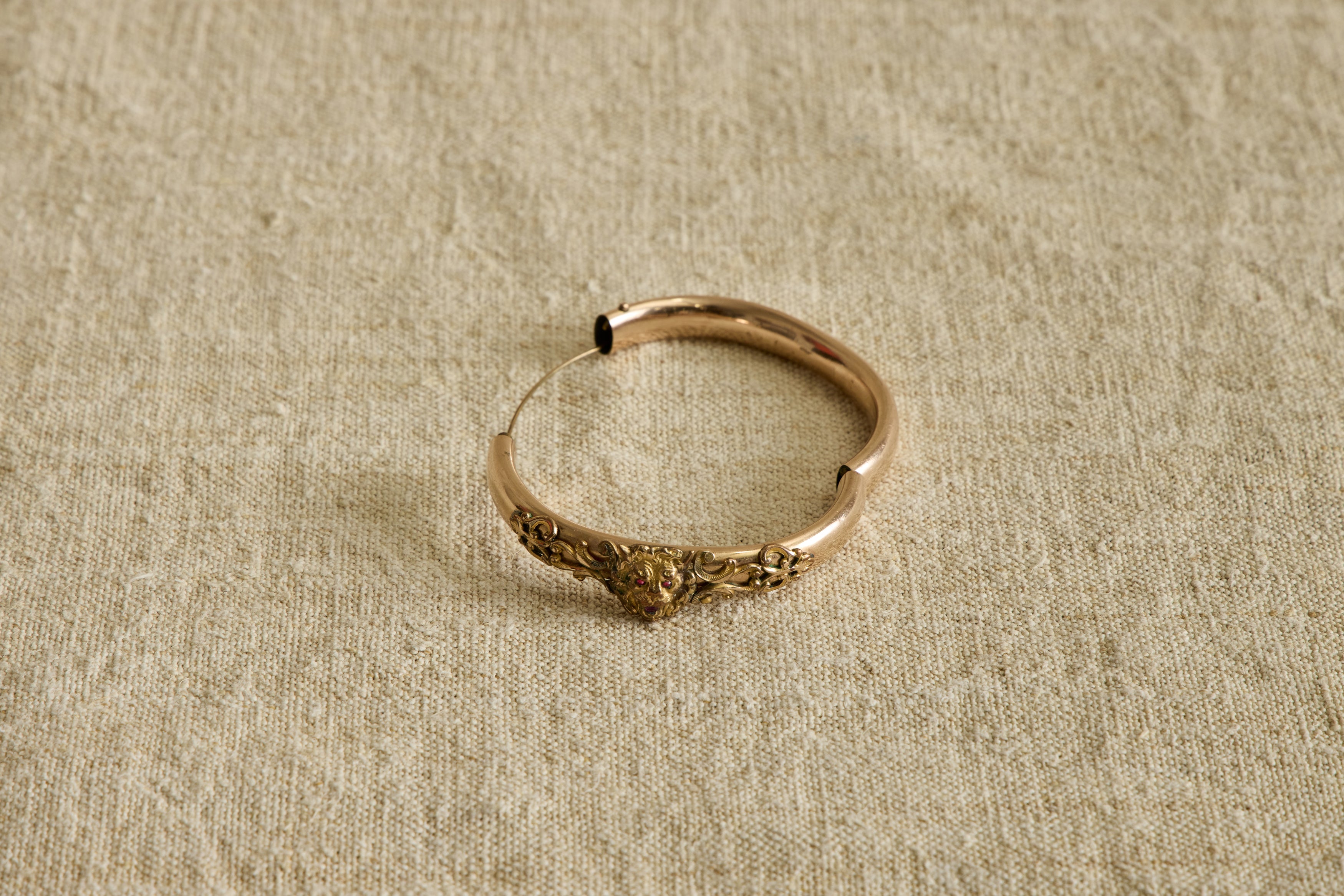 Late 19th Century Lion Head Bangle