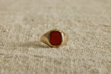 1970s Gold and Carnelian Square Signet Ring