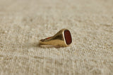 1970s Gold and Carnelian Square Signet Ring