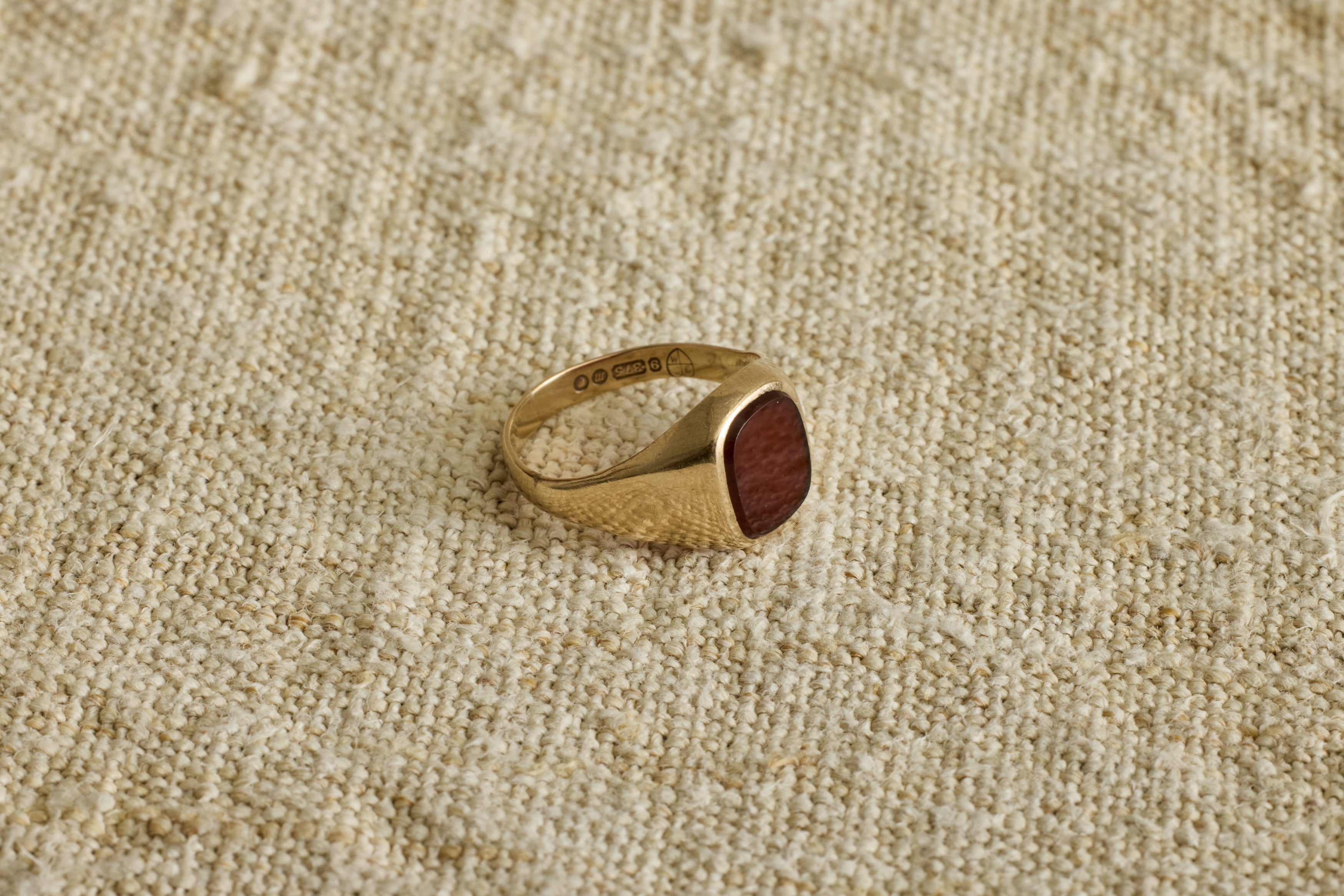 1970s Gold and Carnelian Square Signet Ring